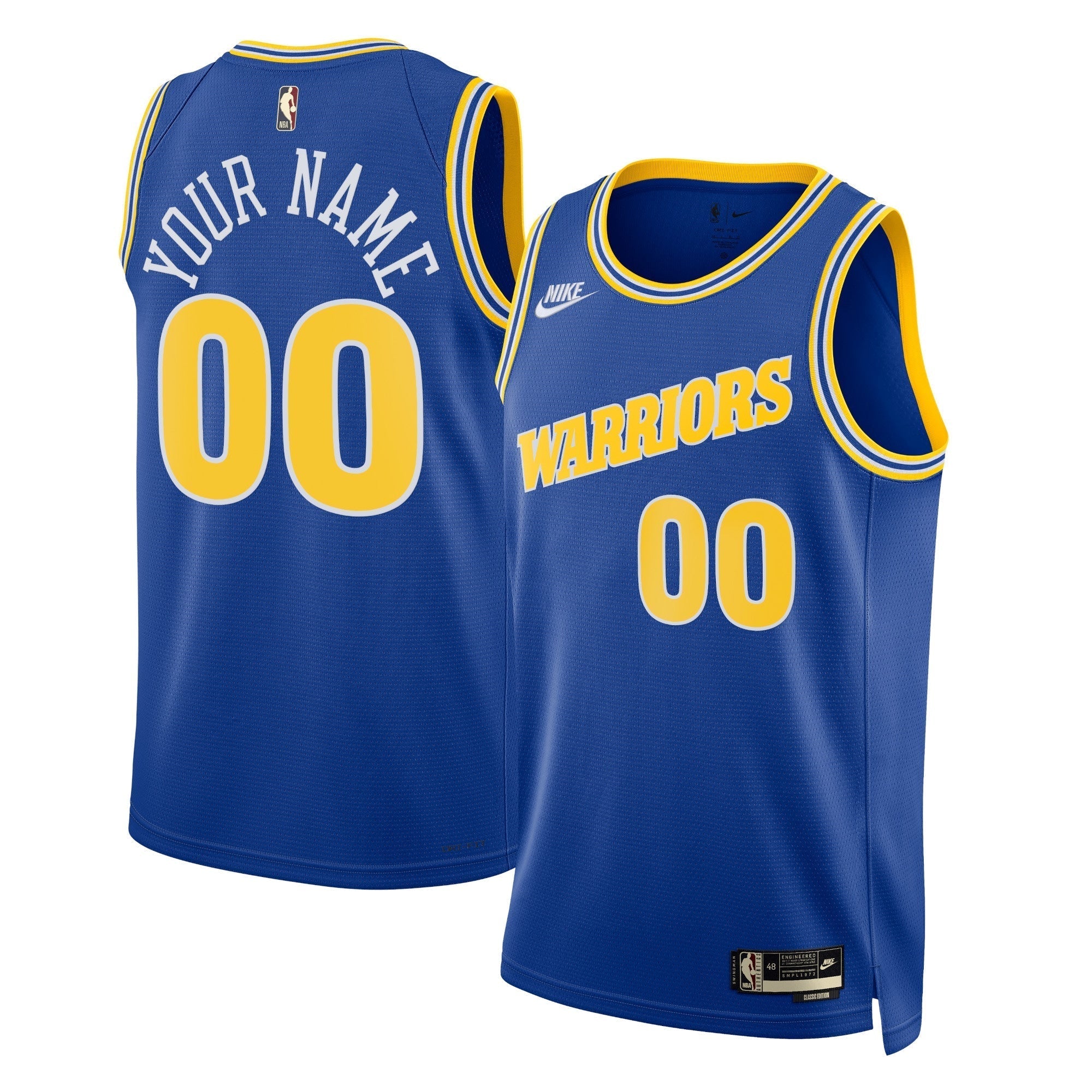 Warriors Blue Custom Jersey nike personalize - Nike Warriors Blue