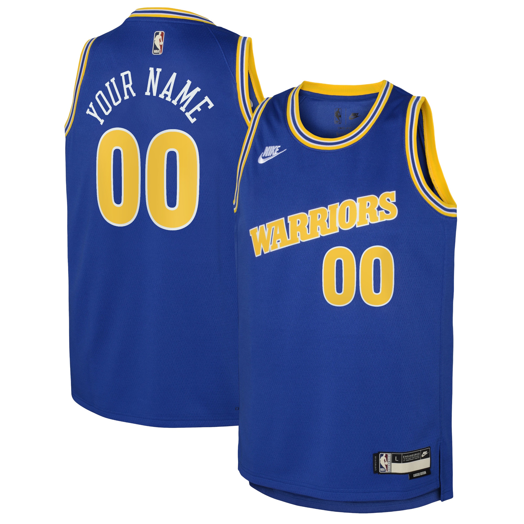 Warriors Blue Custom Jersey nike personalized - Nike Warriors Blue