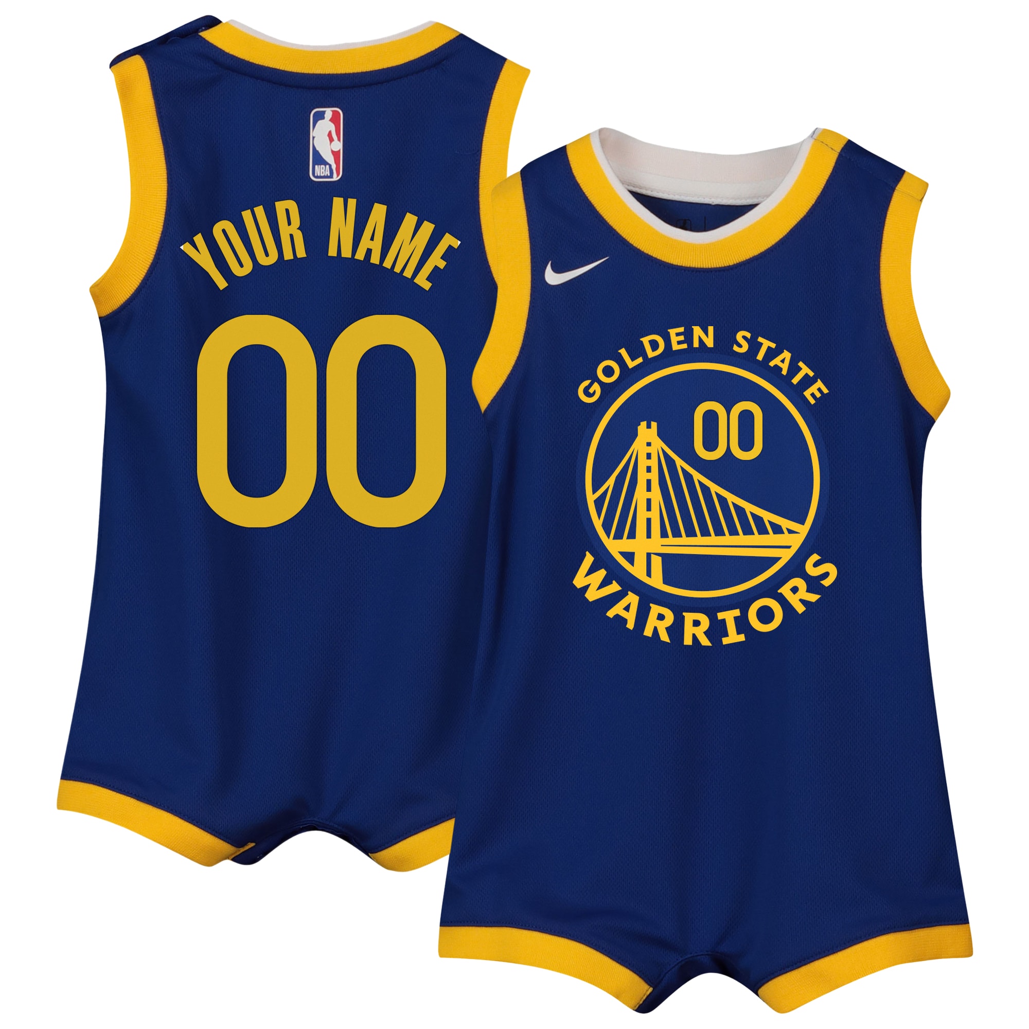 Warriors Kids Bodysuit Personalized - Nike Warriors Kids Bodysuit