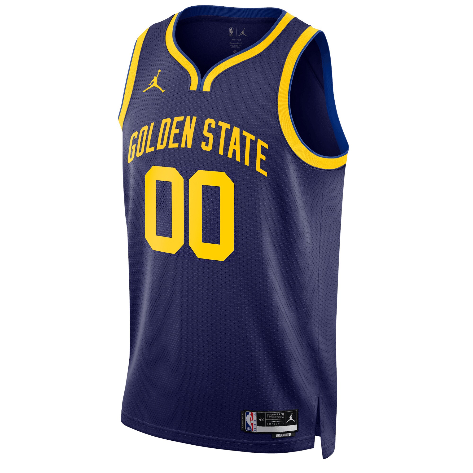 Alternative view of Warriors Navy Custom Jersey - Jordan Statement Edition