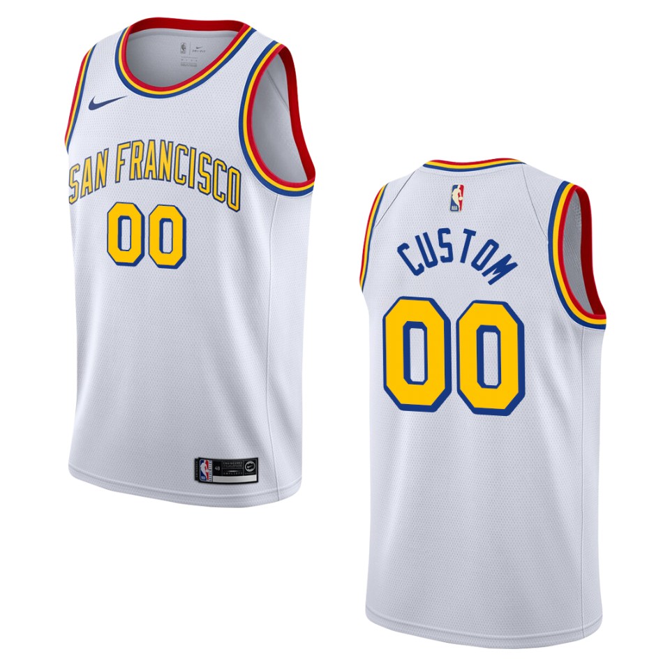 Warriors White Custom Jersey nike - Nike Warriors White Custom Jersey