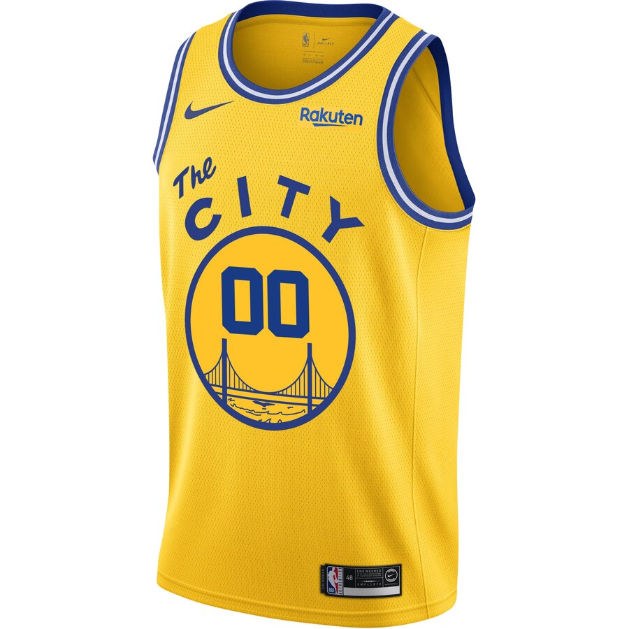 Alternative view of Warriors Yellow City Jersey - Nike - Custom Edition