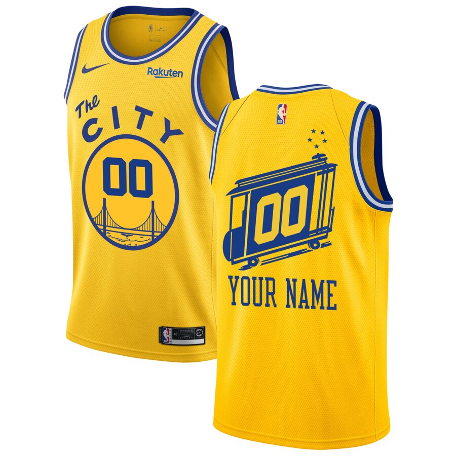 Warriors Yellow City Jersey - Nike - Custom Edition