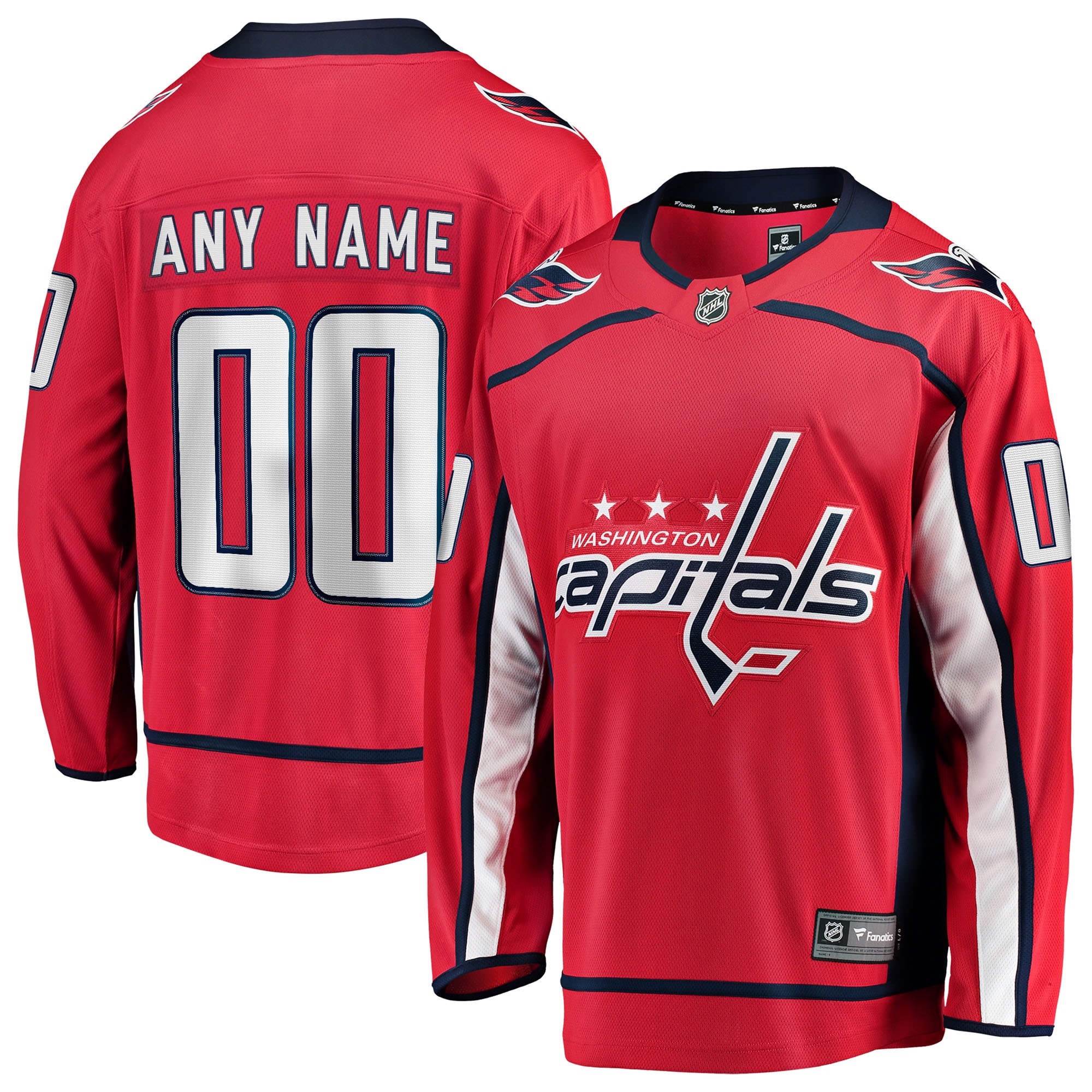 Washington Capitals Fanatics Home Breakaway Custom Jersey - Red