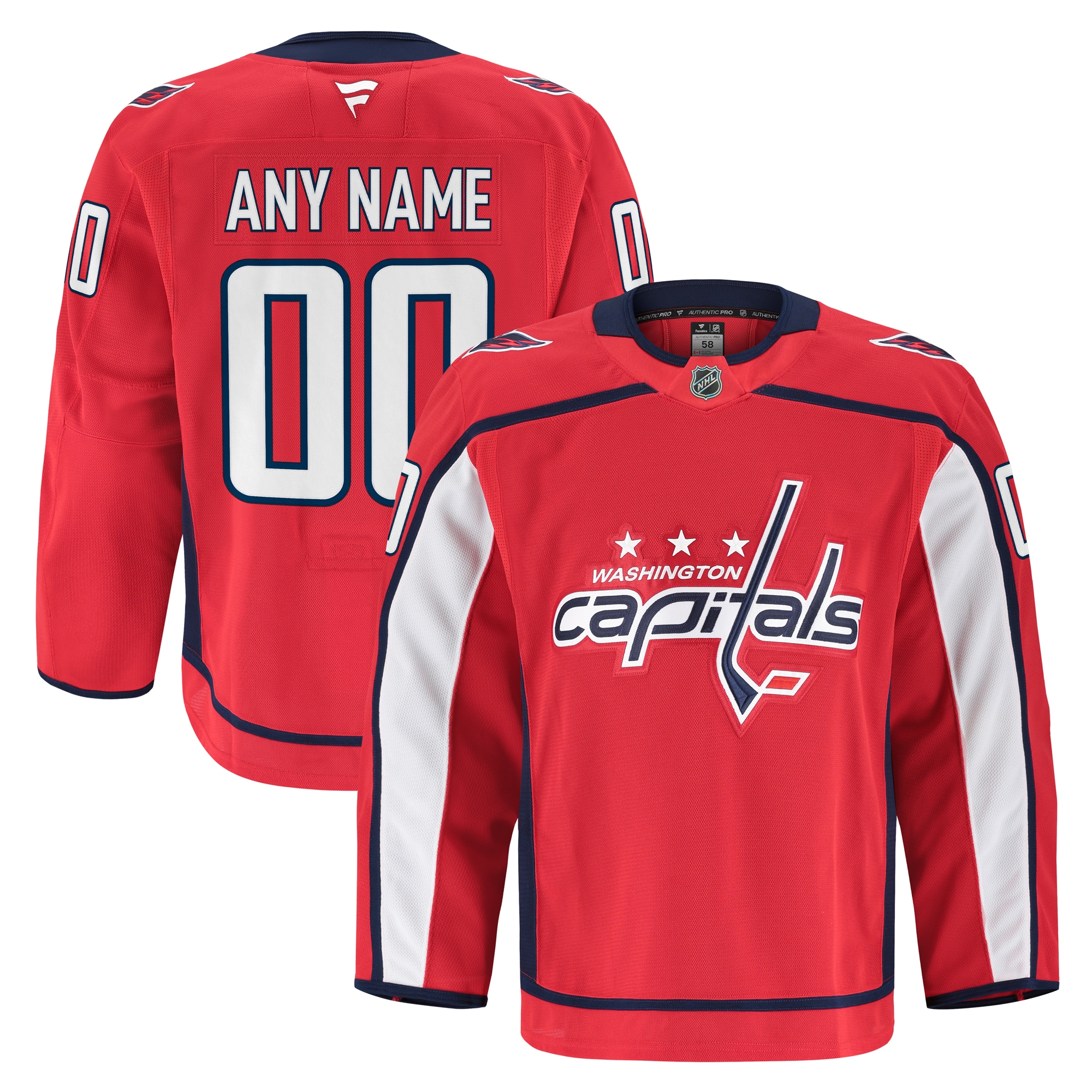 Washington Capitals Fanatics Home Pro Custom Jersey - Red