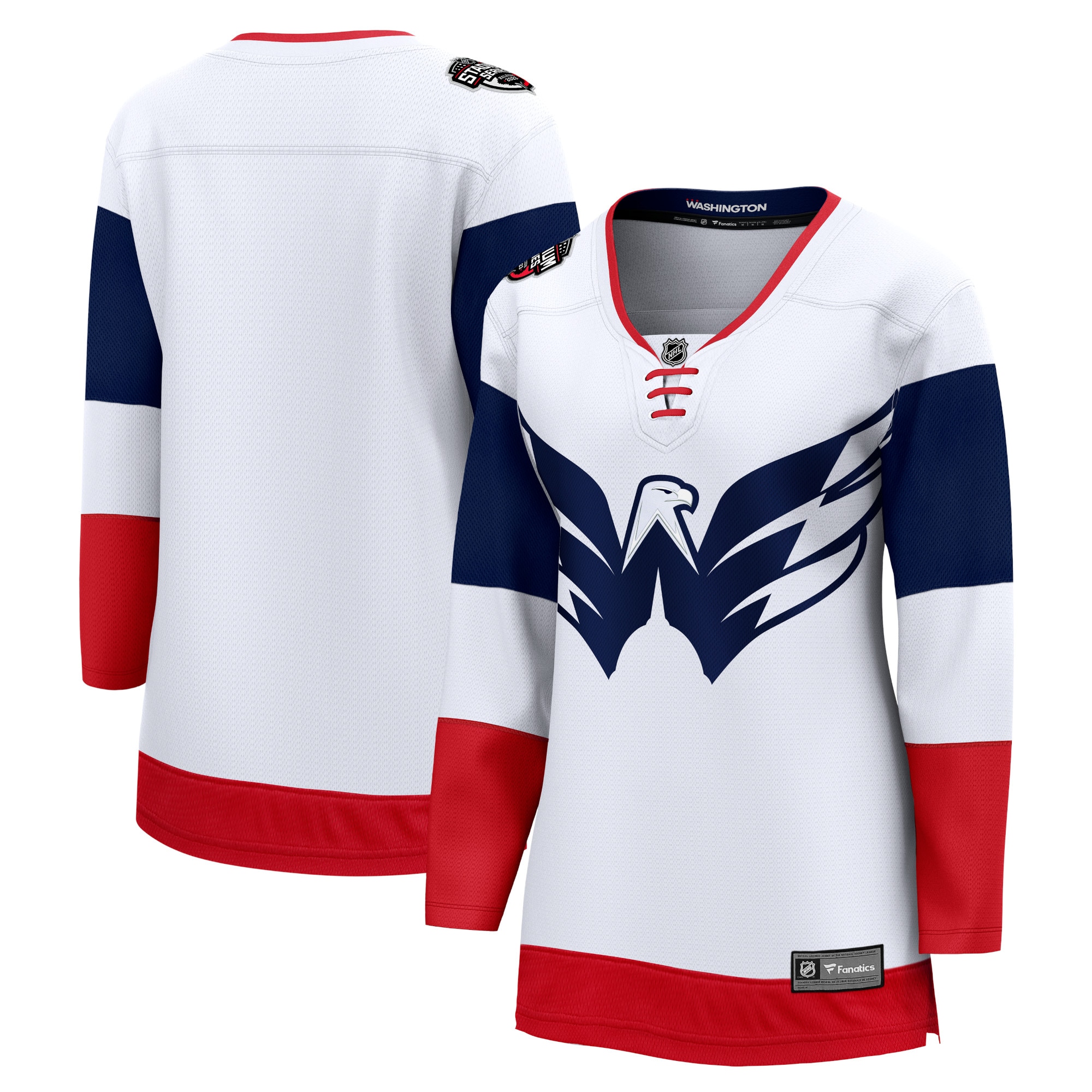 Washington Capitals Fanatics Women's 2023 Stadium Series Breakaway Blank Jersey - White