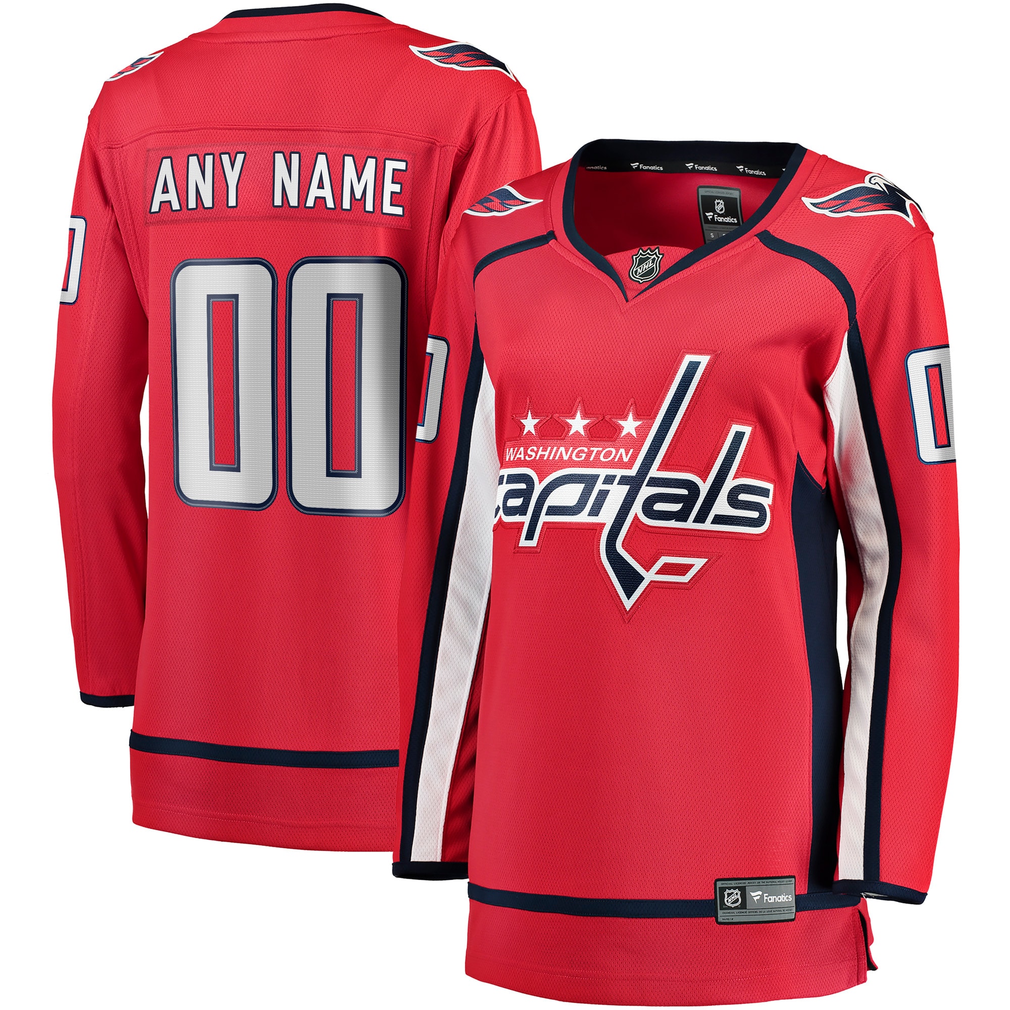 Washington Capitals Fanatics Women's Home Breakaway Custom Jersey - Red