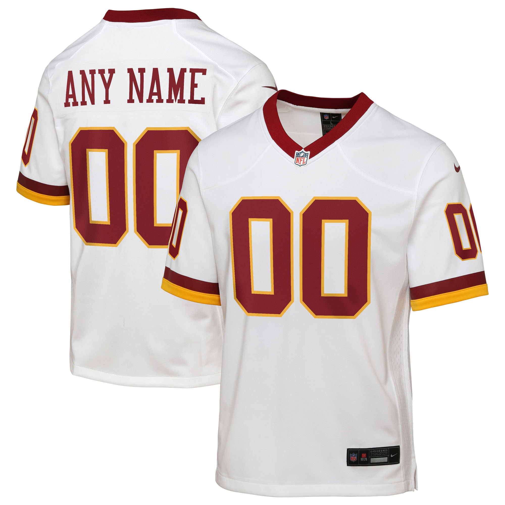 Washington Commanders Youth Game Super Bowl Era Custom Jersey - White