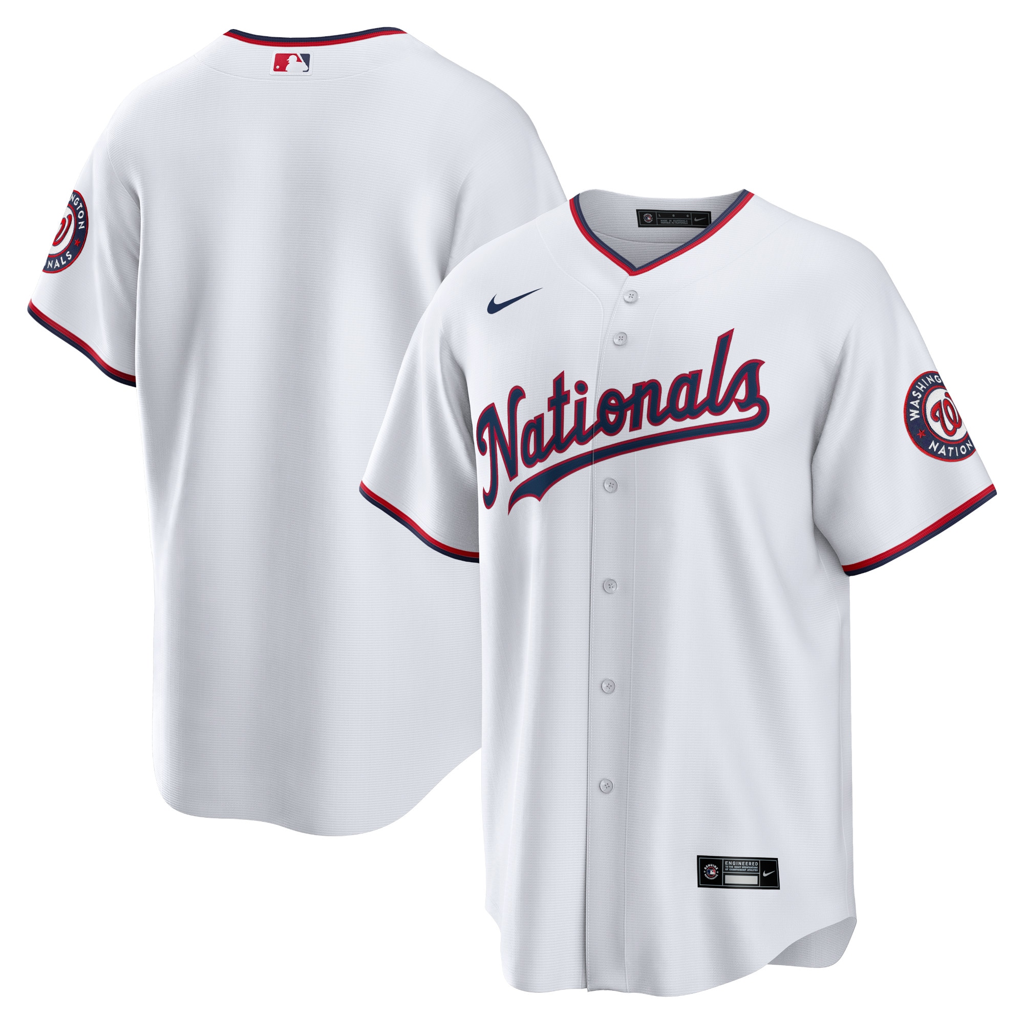 Washington Nationals Home Blank Jersey - White