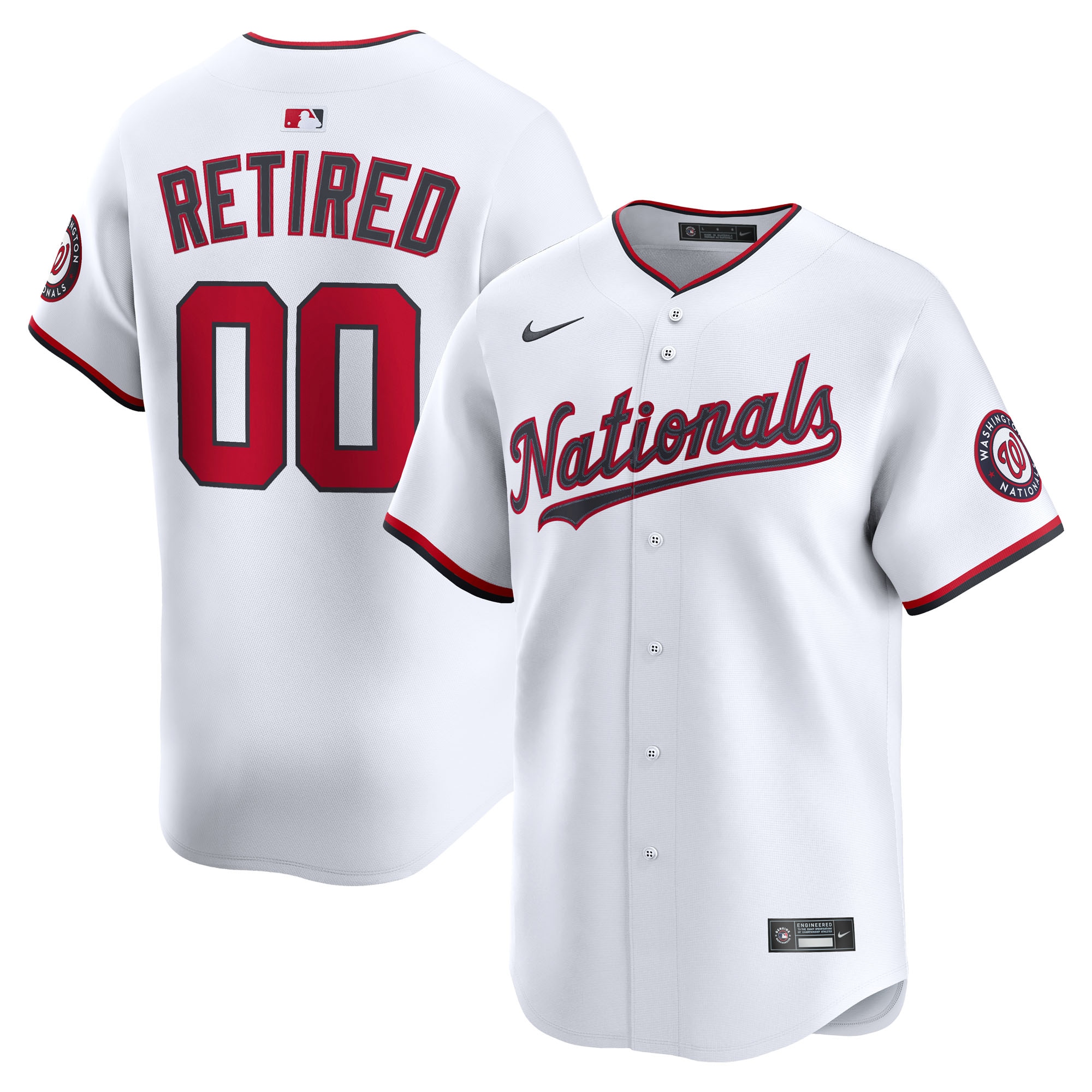Washington Nationals Home Limited Pick-A-Player Retired Roster Jersey - White