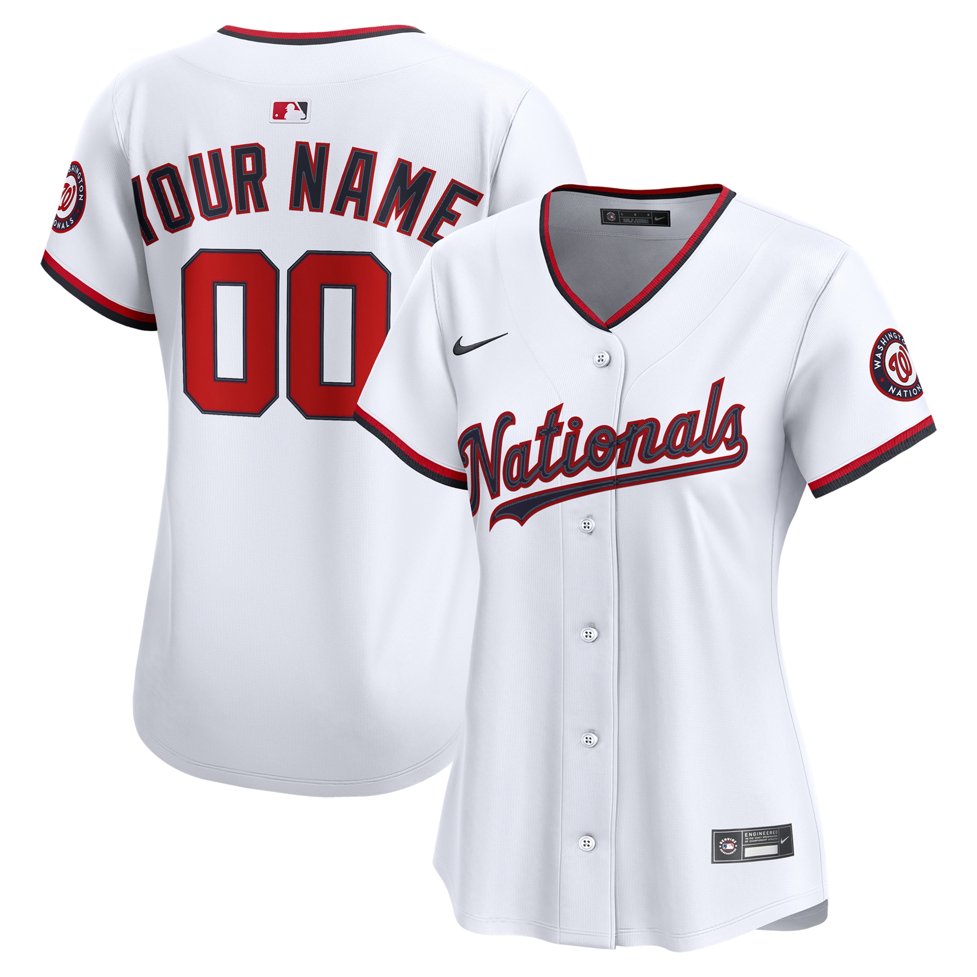 Washington Nationals Women's Home Limited Custom Jersey - White