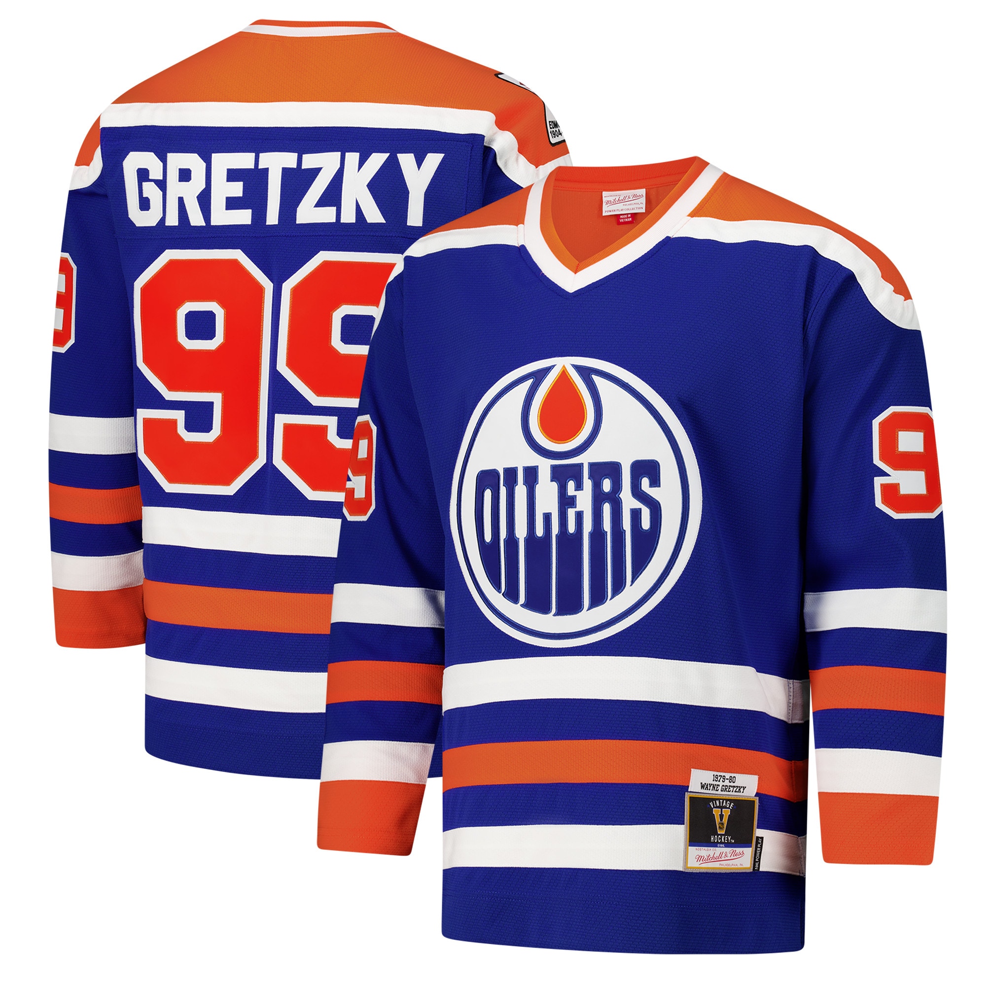 Wayne Gretzky Edmonton Oilers 1979-80 Power Play Jersey - Royal