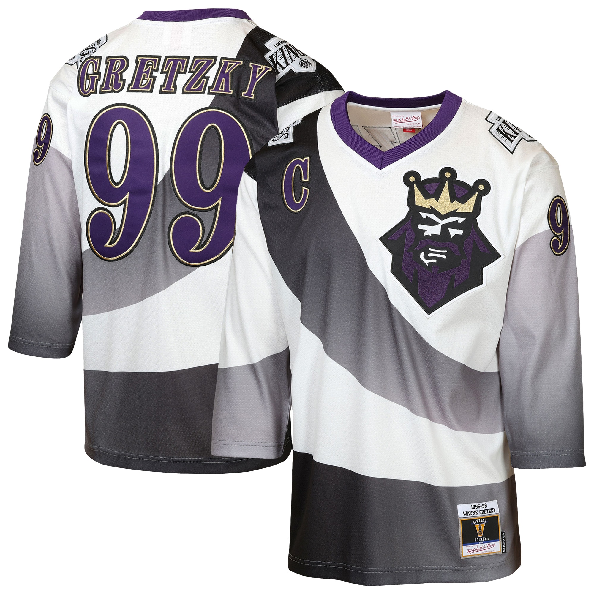 Wayne Gretzky Los Angeles Kings Youth 1995/96 Power Play Throwback Alternate Player Jersey with Captain Patch - White