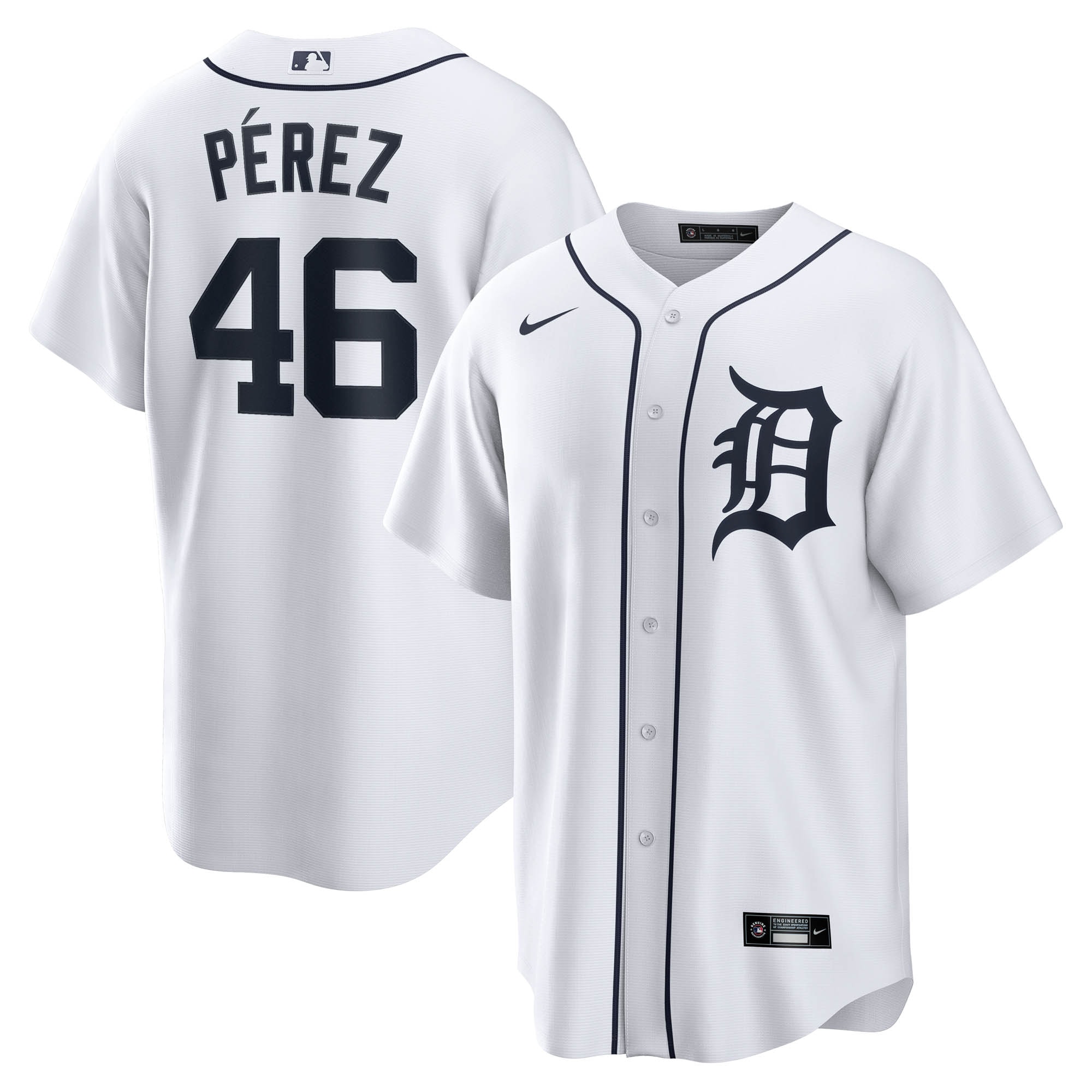 Wenceel Pérez Detroit Tigers Home Jersey - White