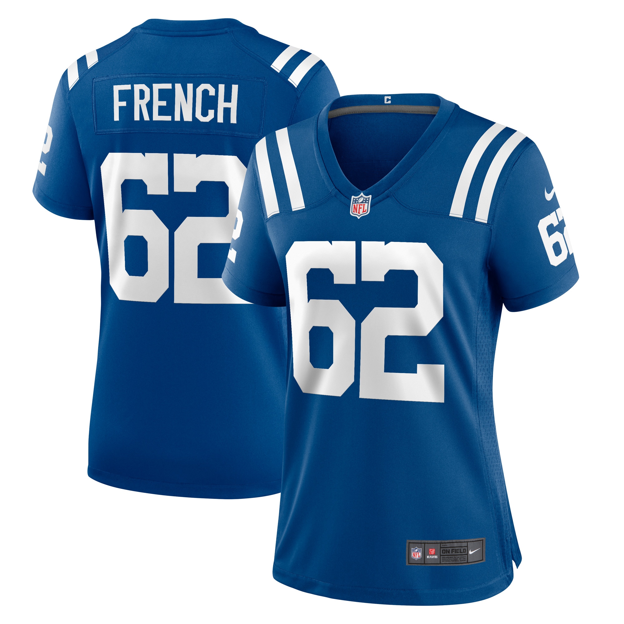 Wesley French Indianapolis Colts Women's Game Player Jersey - Royal