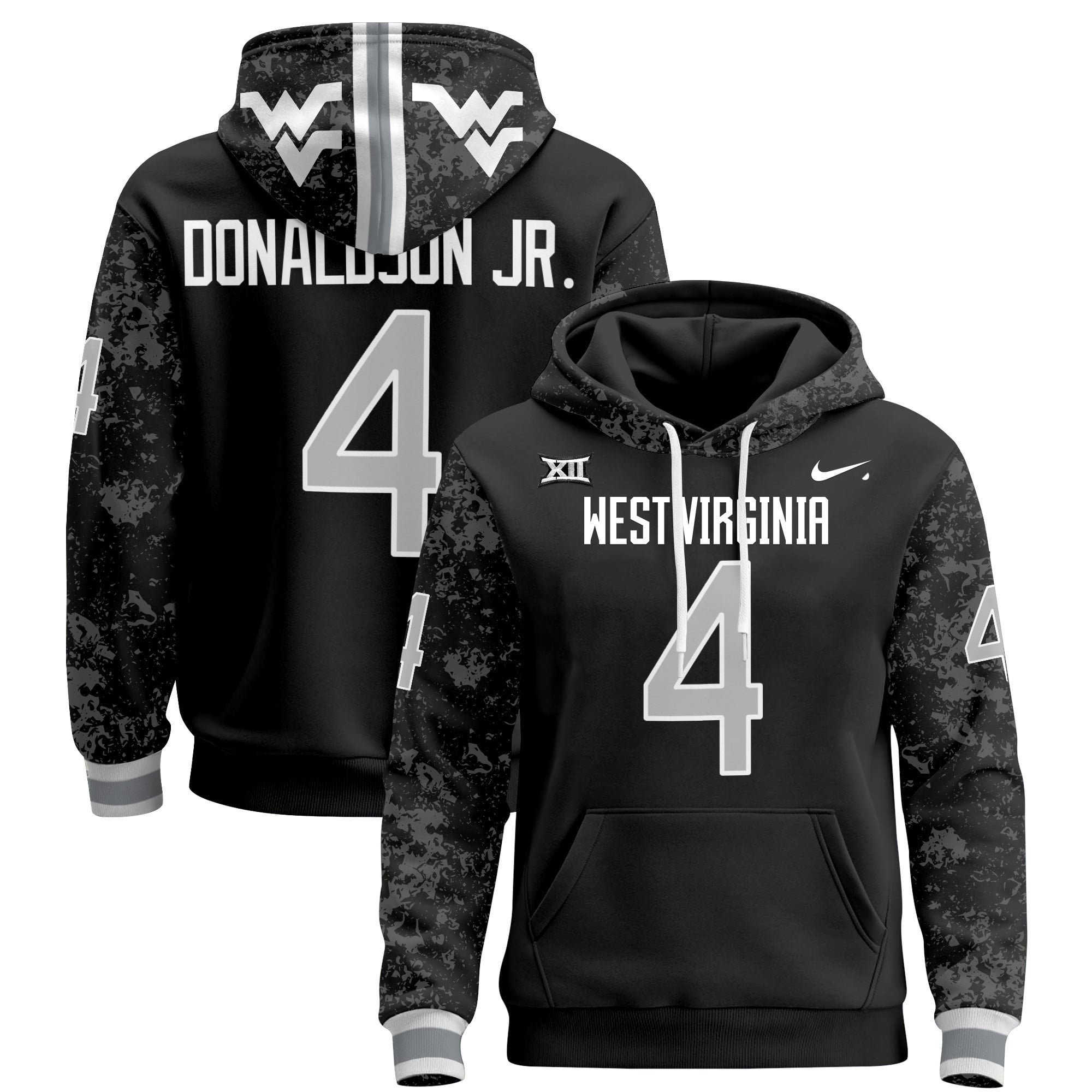 Alternative view of West Virginia Greene #6 Hoodie - Nike - Black Football Apparel