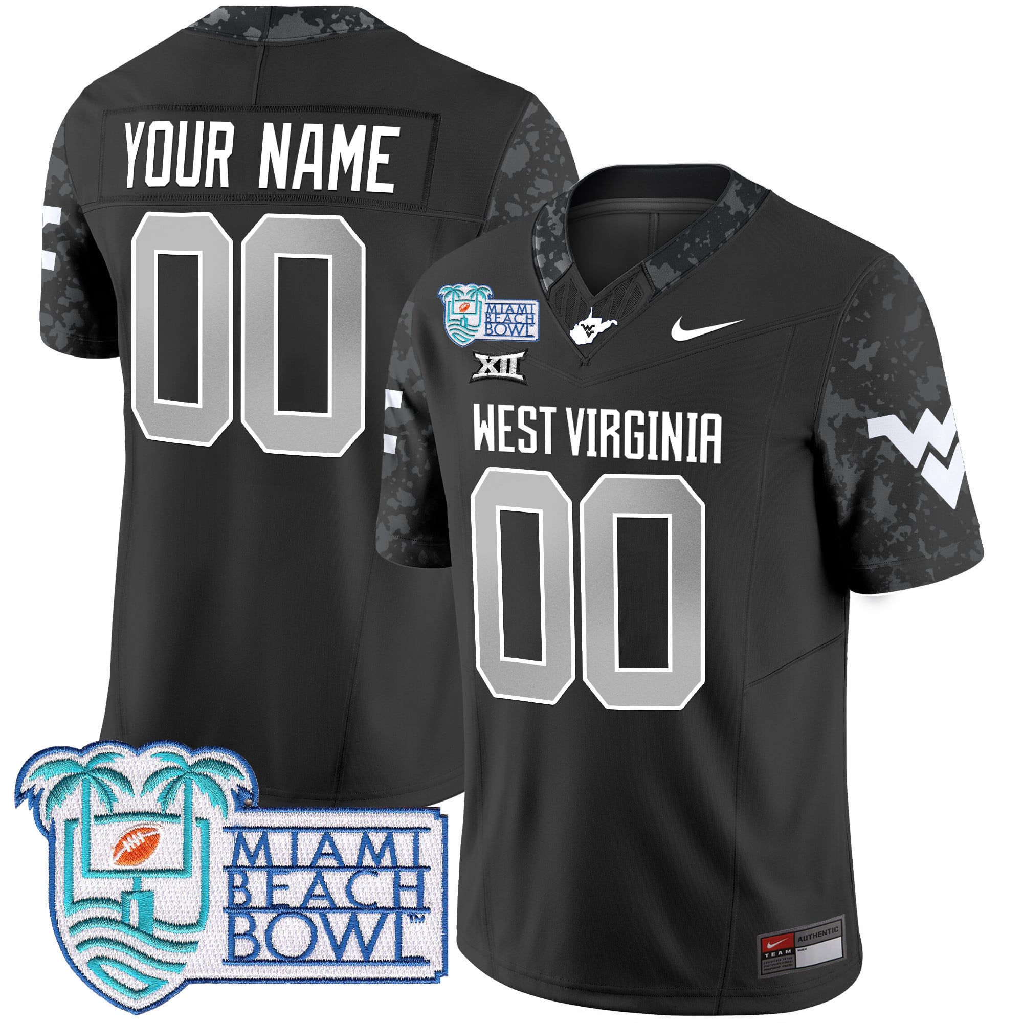 West Virginia Jersey Black - Nike West Virginia Mountaineers Jersey