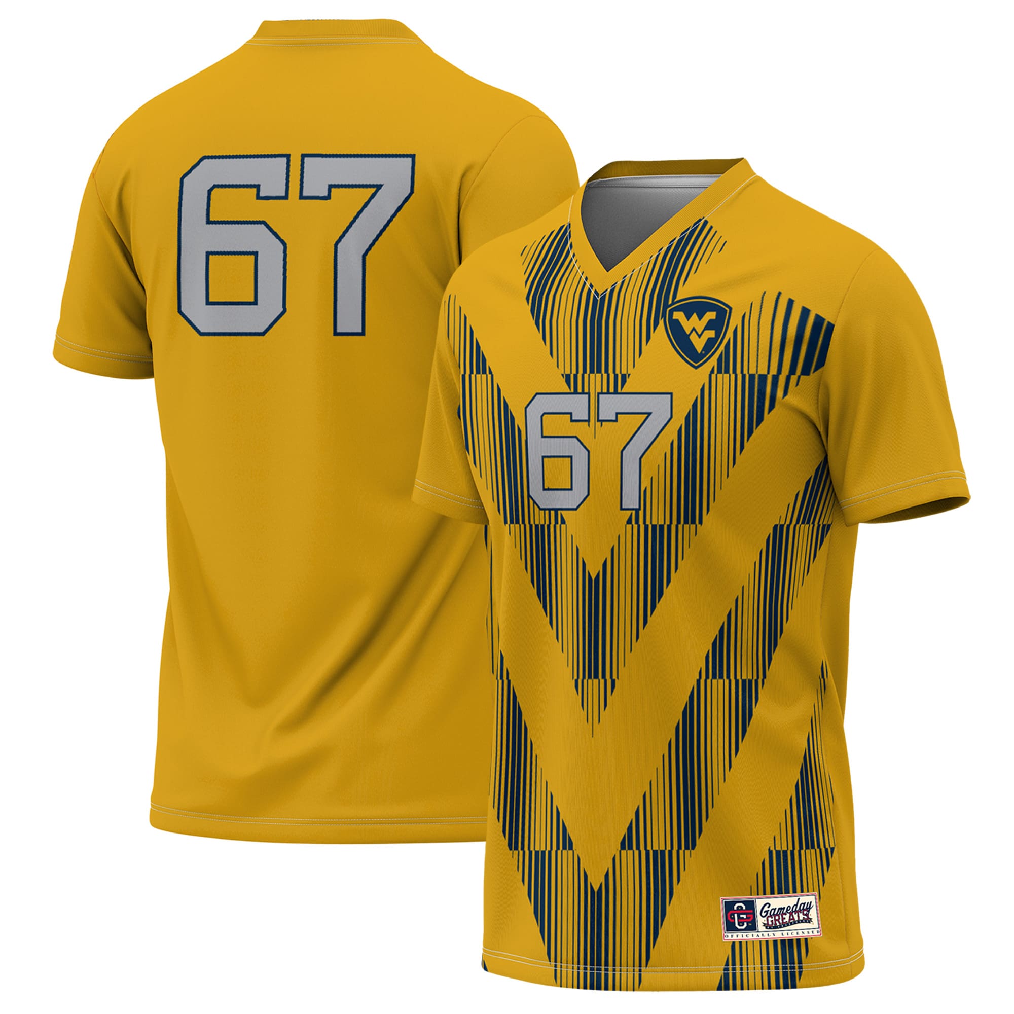West Virginia Mountaineers GameDay Greats Youth Lightweight Soccer Jersey - Gold