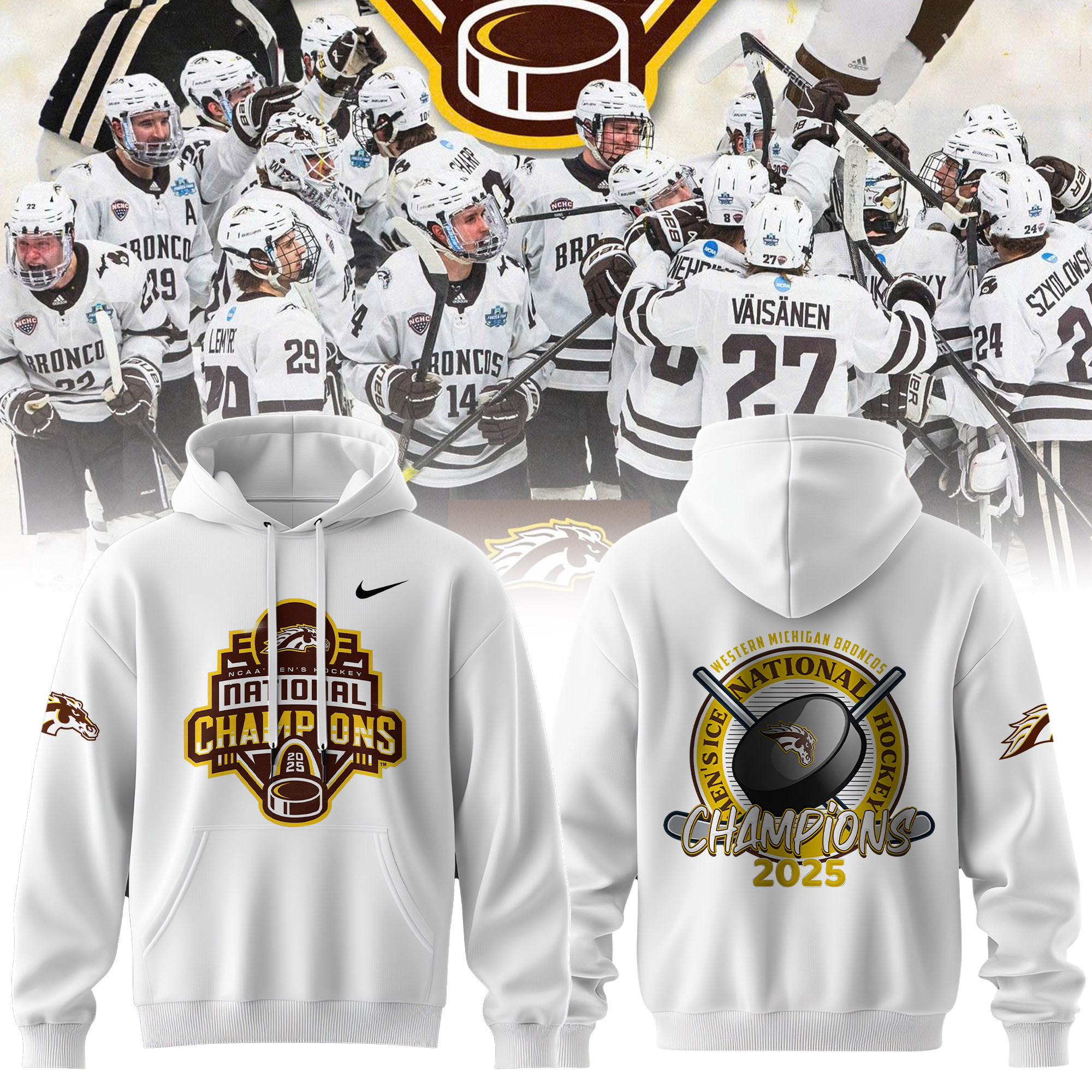 Alternative view of Western Michigan Broncos Hoodie - Nike Western Michigan Broncos 2025