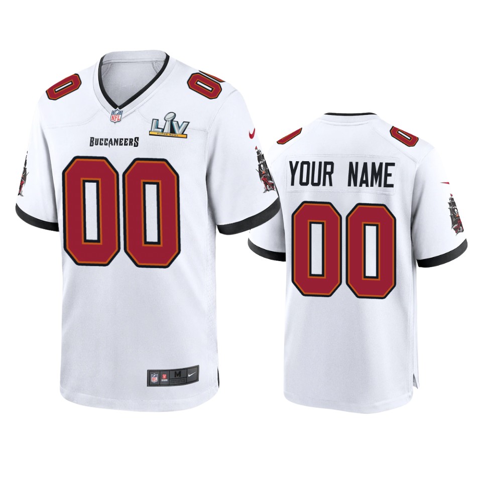 White Buccaneers Custom Jersey - Nike - Super Bowl Champions