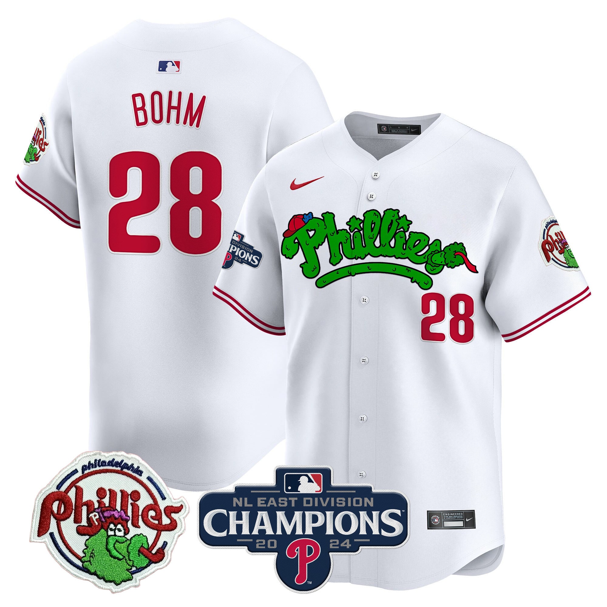 Alternative view of white champs Nike Harper Phillies Jersey - Nike Harper Phillies Jersey