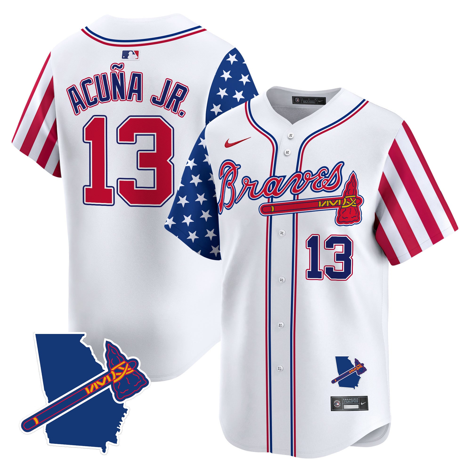 white Nike Acuña Jr. Braves Jersey - Nike Acuña Jr. Braves Jersey