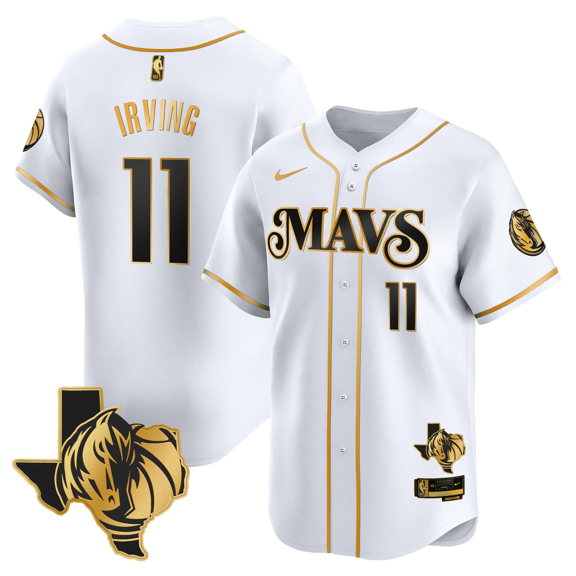 Alternative view of white Nike Doncic Mavericks Jersey - Nike Doncic Mavericks Jersey