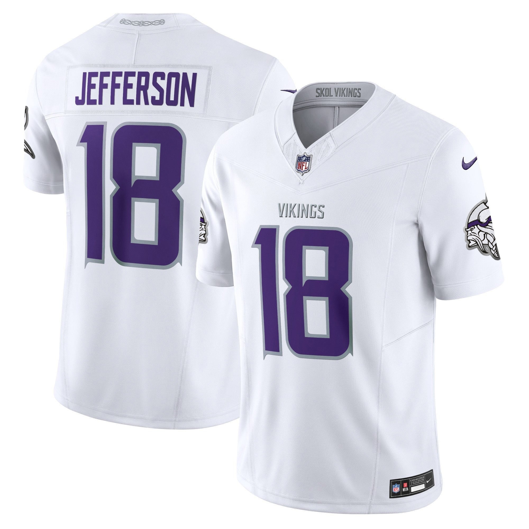 Alternative view of white Nike McCarthy Vikings Jersey - Nike McCarthy #9 Vikings Jersey