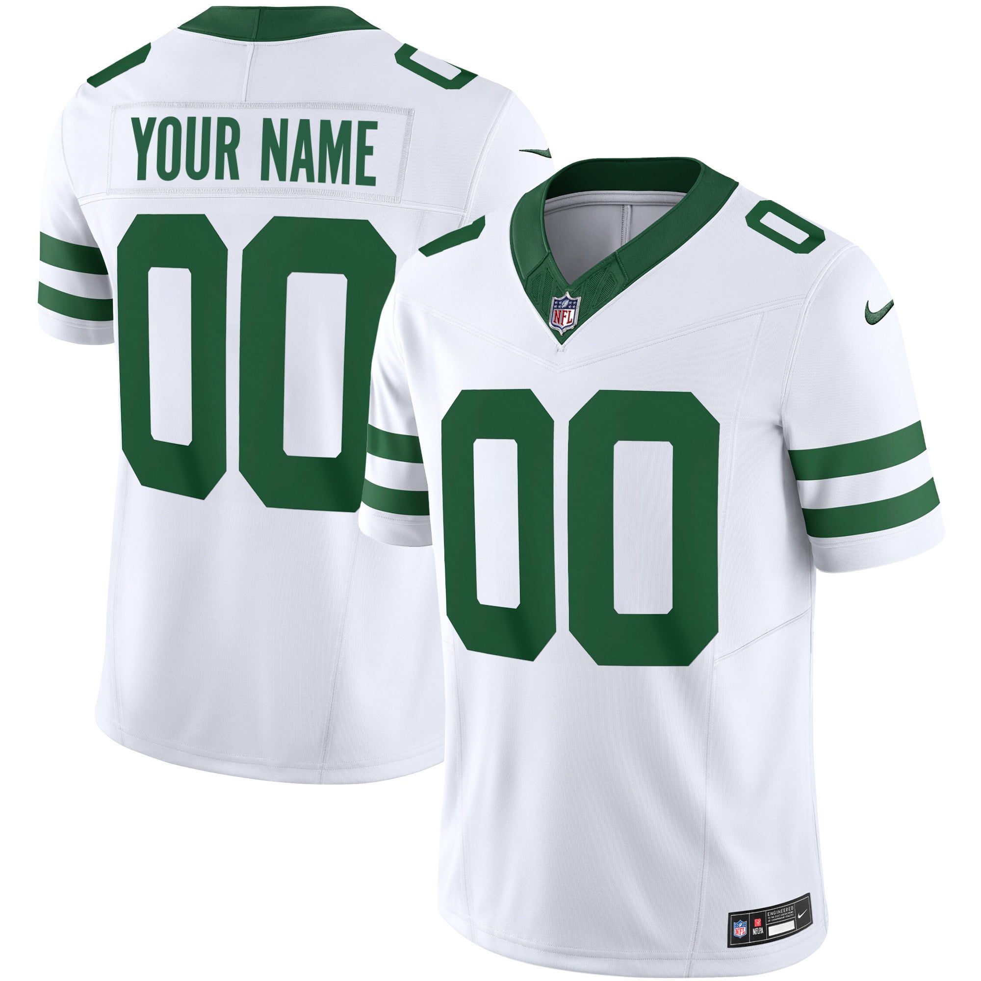 Alternative view of white Nike Rodgers #8 Jets Jersey - Nike Rodgers #8 Jets Jersey