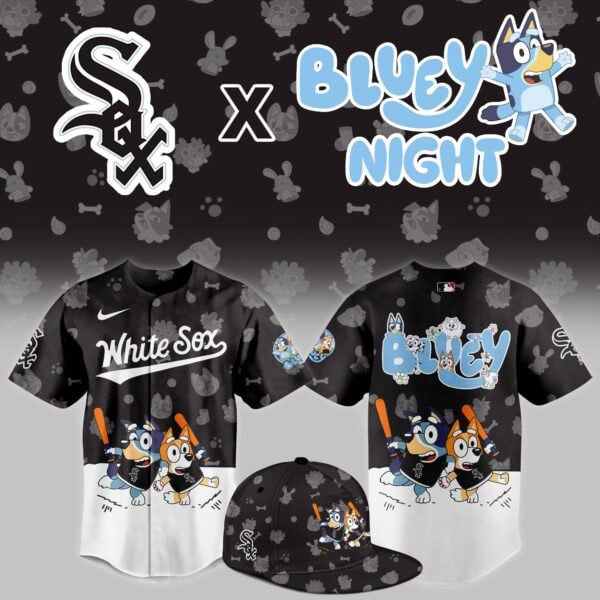 Alternative view of White Sox Bluey Night Jersey - Nike Black Baseball