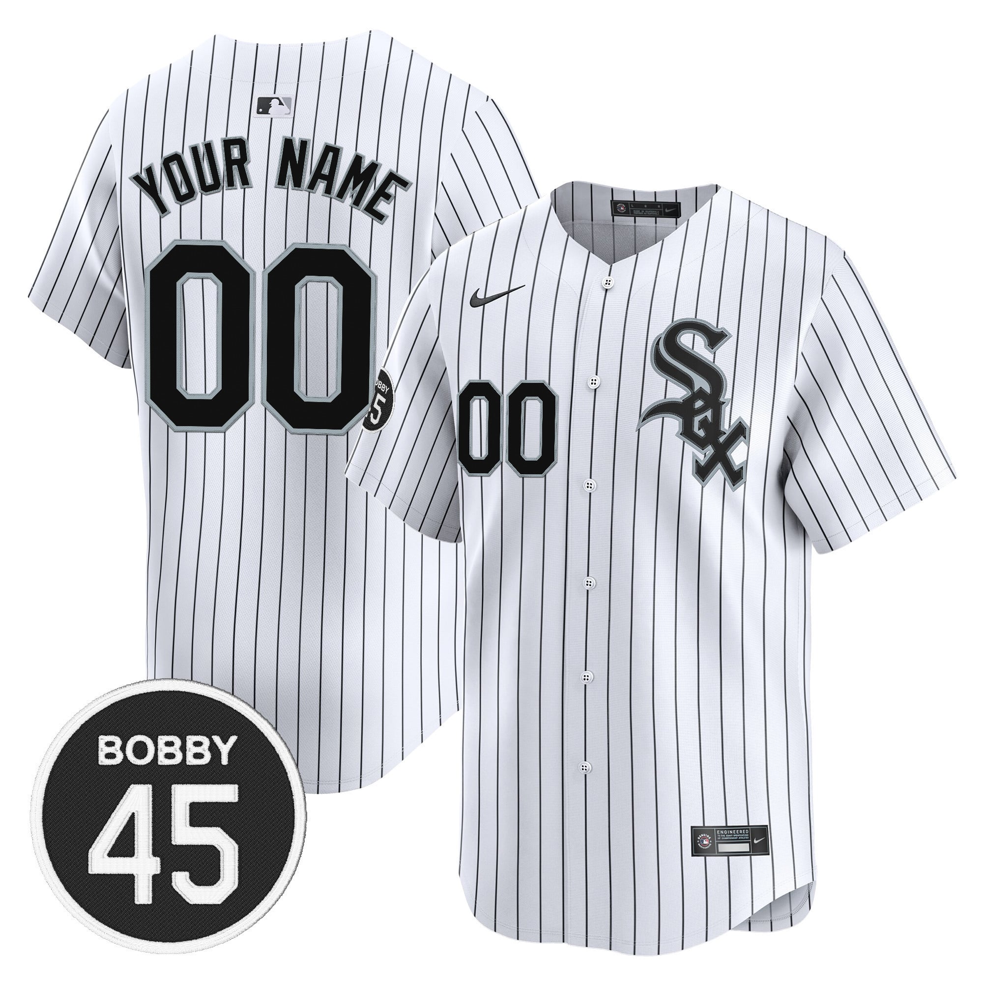 White Sox Custom Pinstripe Jersey - Nike - Personalized
