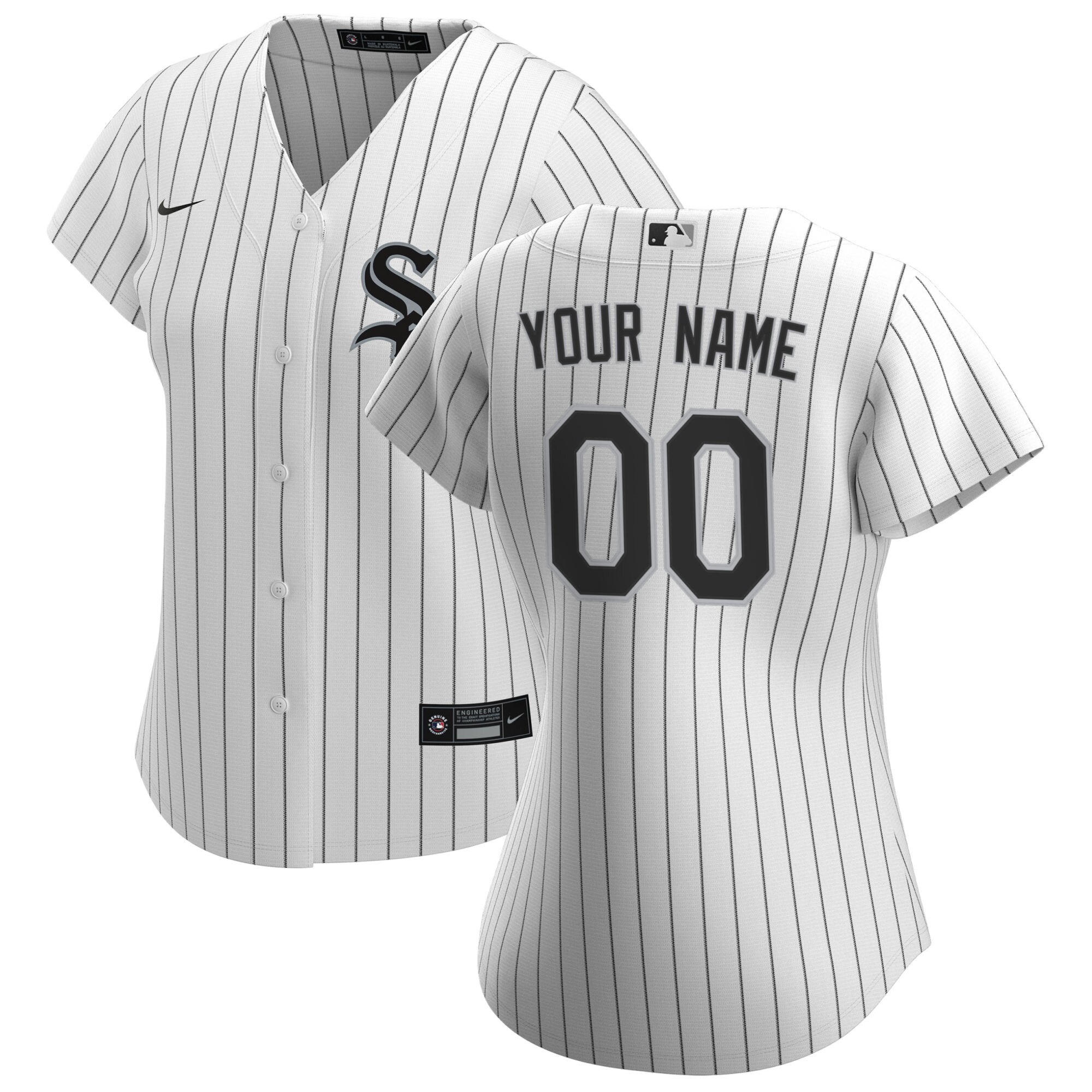 White Sox Custom Pinstripe Jersey nike personalized - Nike White Sox