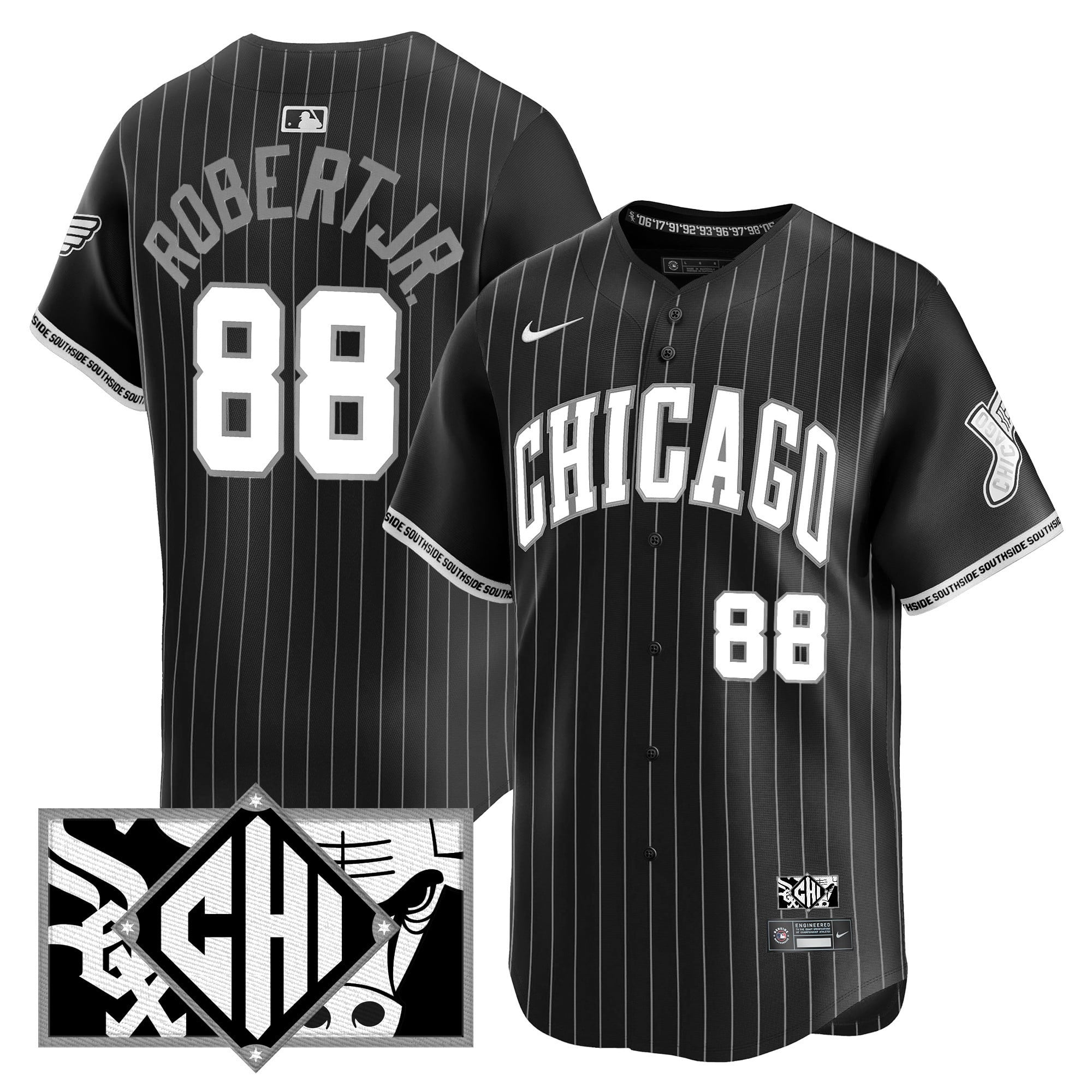 White Sox Robert Jr. Jersey - Nike White Sox Robert Jr. #88 Black