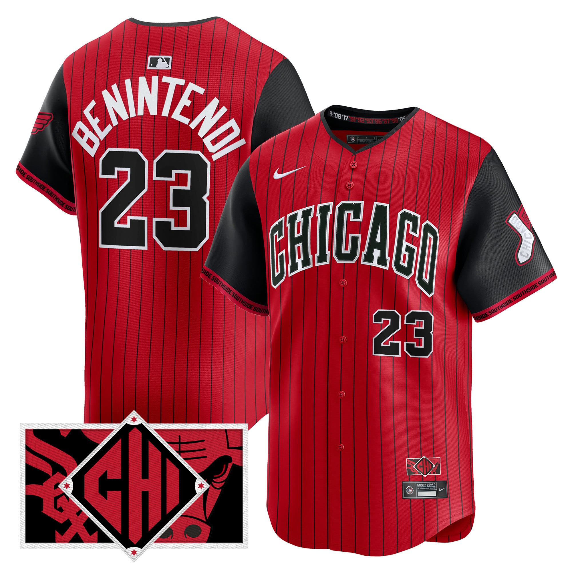 Alternative view of White Sox Robert Jr. Jersey - Nike White Sox Robert Jr. #88 Black
