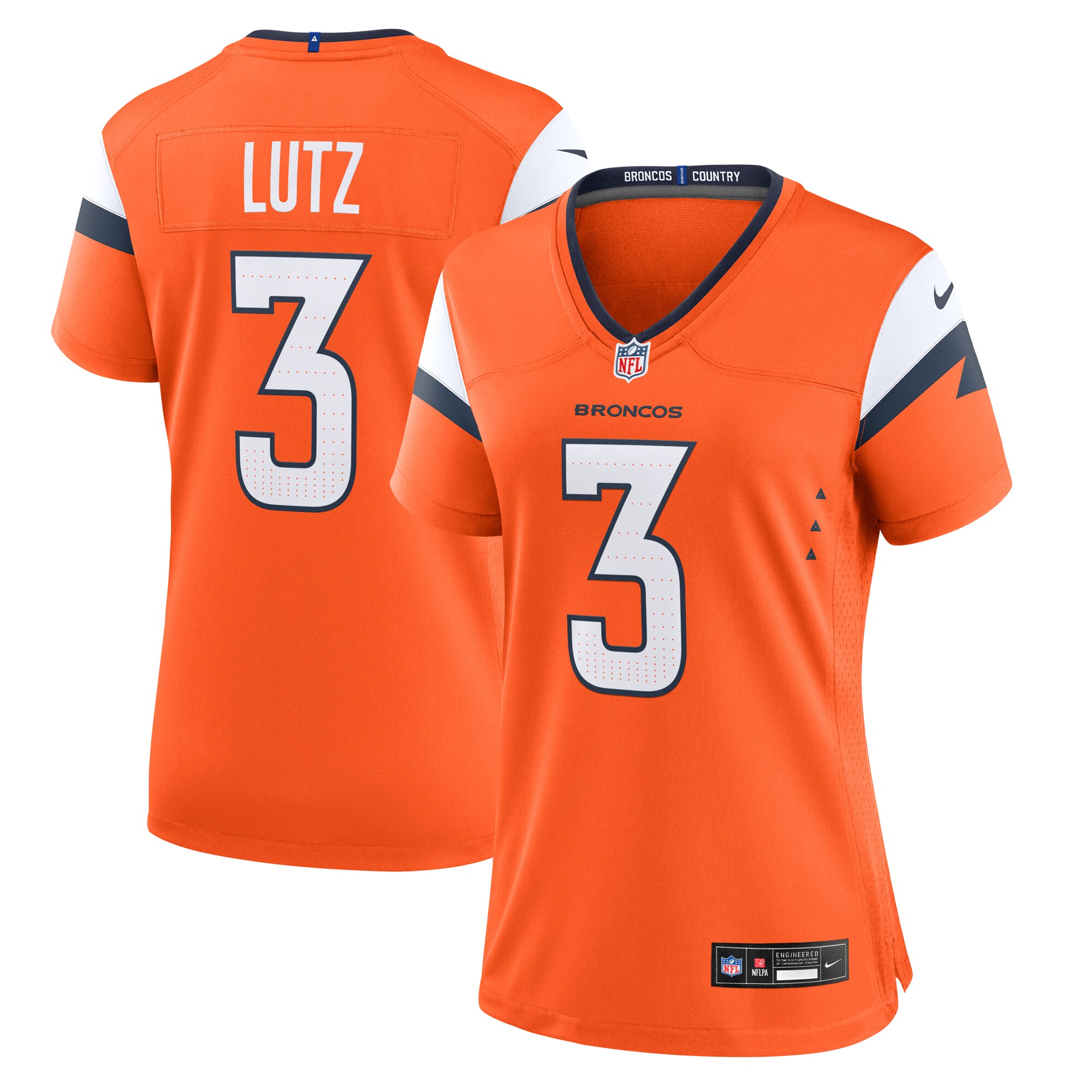 Wil Lutz Denver Broncos Women's Team Game Jersey - Orange