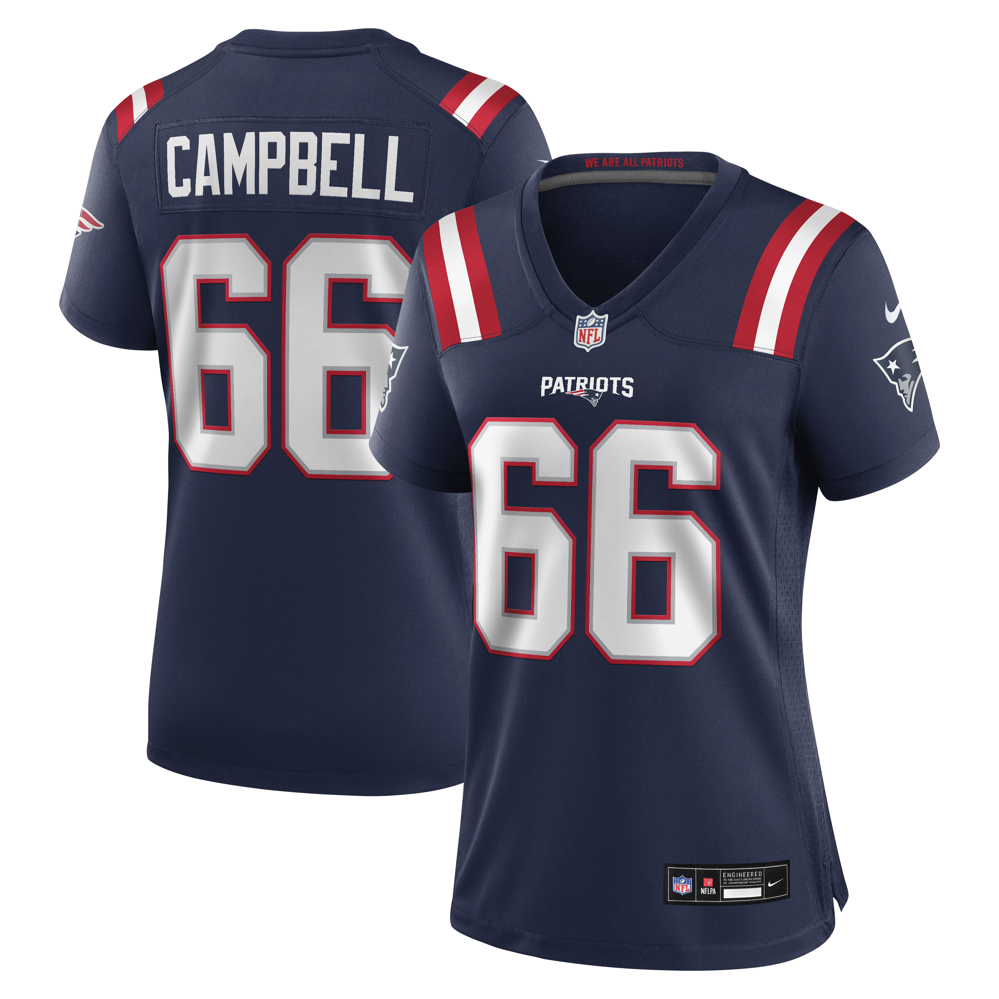 Will Campbell New England Patriots Women's Team Game Jersey - Navy