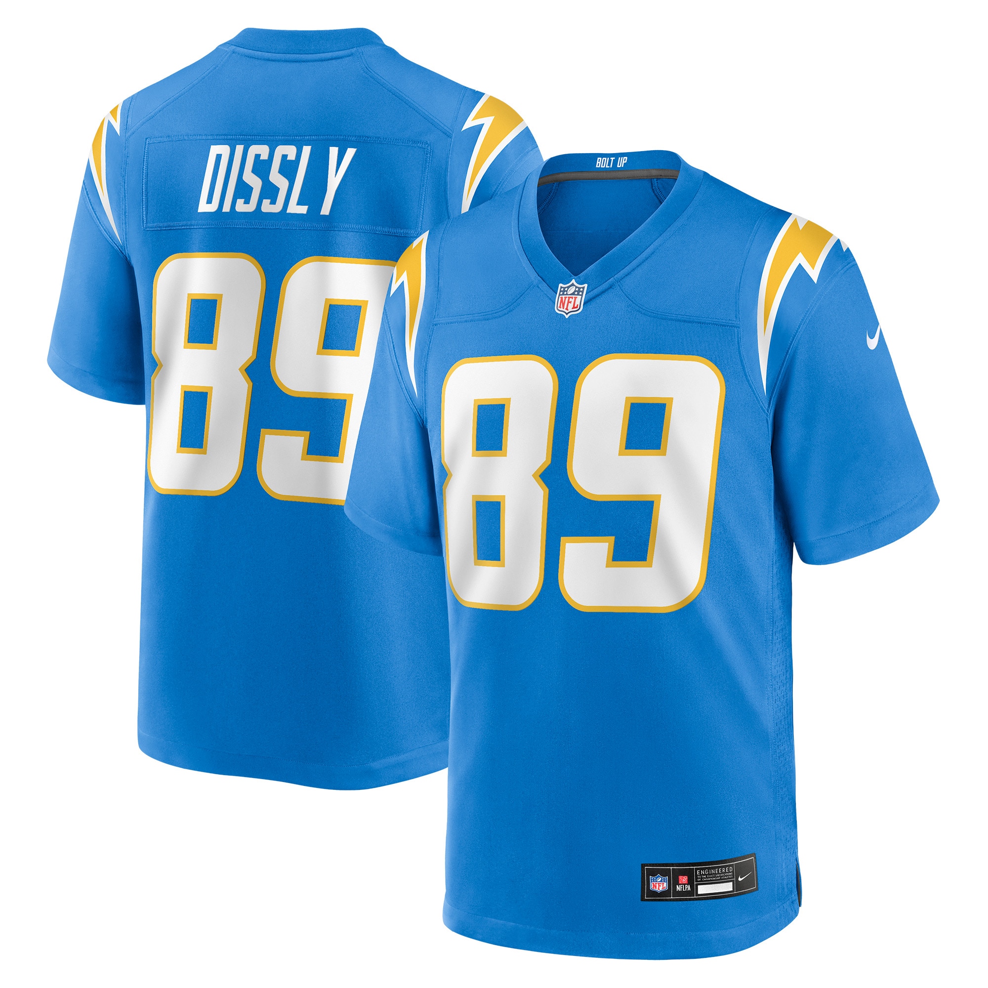 Will Dissly Los Angeles Chargers Team Game Jersey - Powder Blue