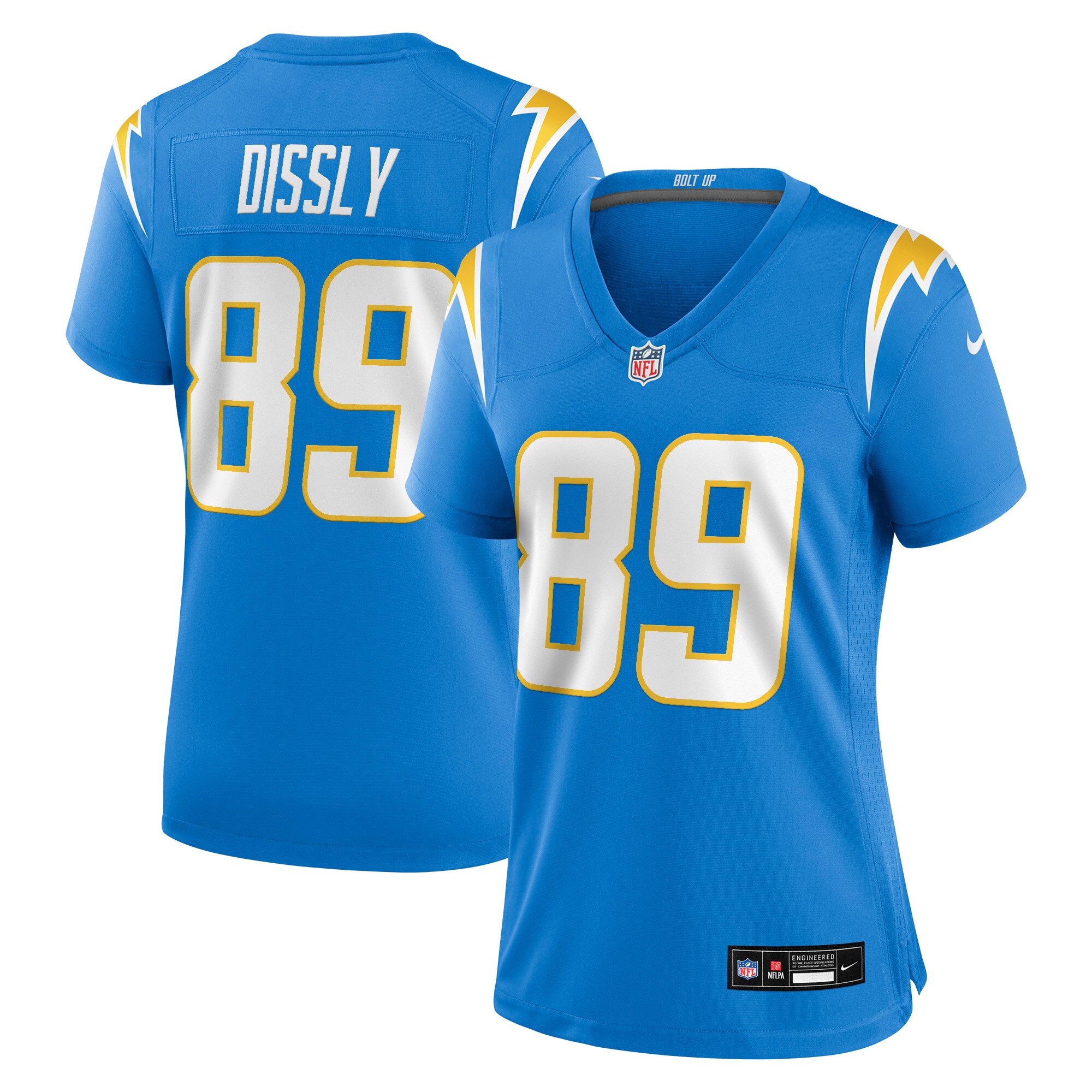Will Dissly Los Angeles Chargers Women's Team Game Jersey - Powder Blue