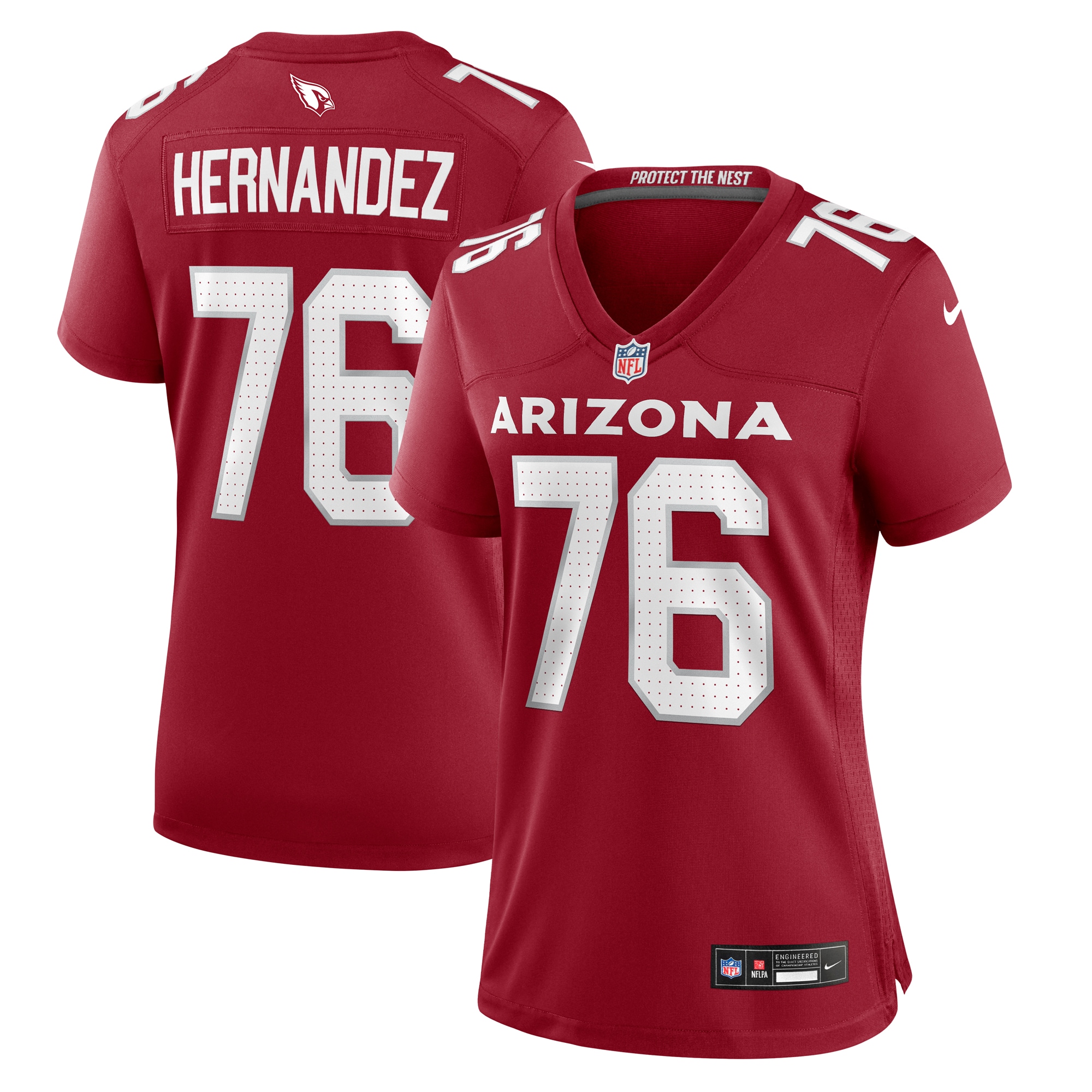 Will Hernandez Arizona Cardinals Women's Game Jersey - Cardinal