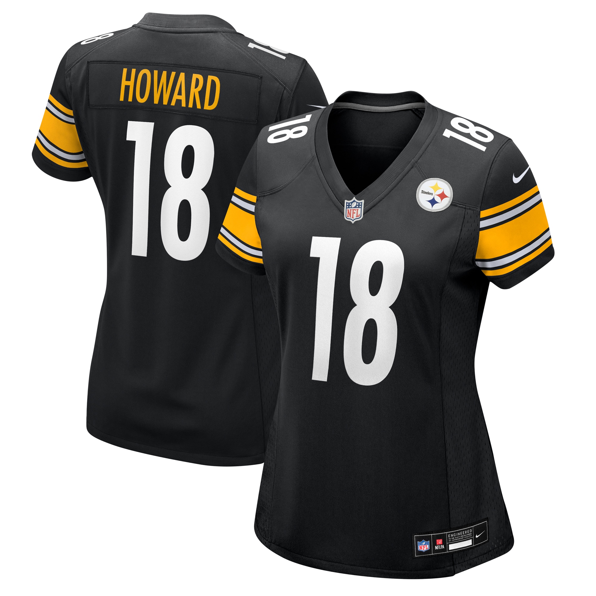 Will Howard Pittsburgh Steelers Women's Team Game Jersey - Black