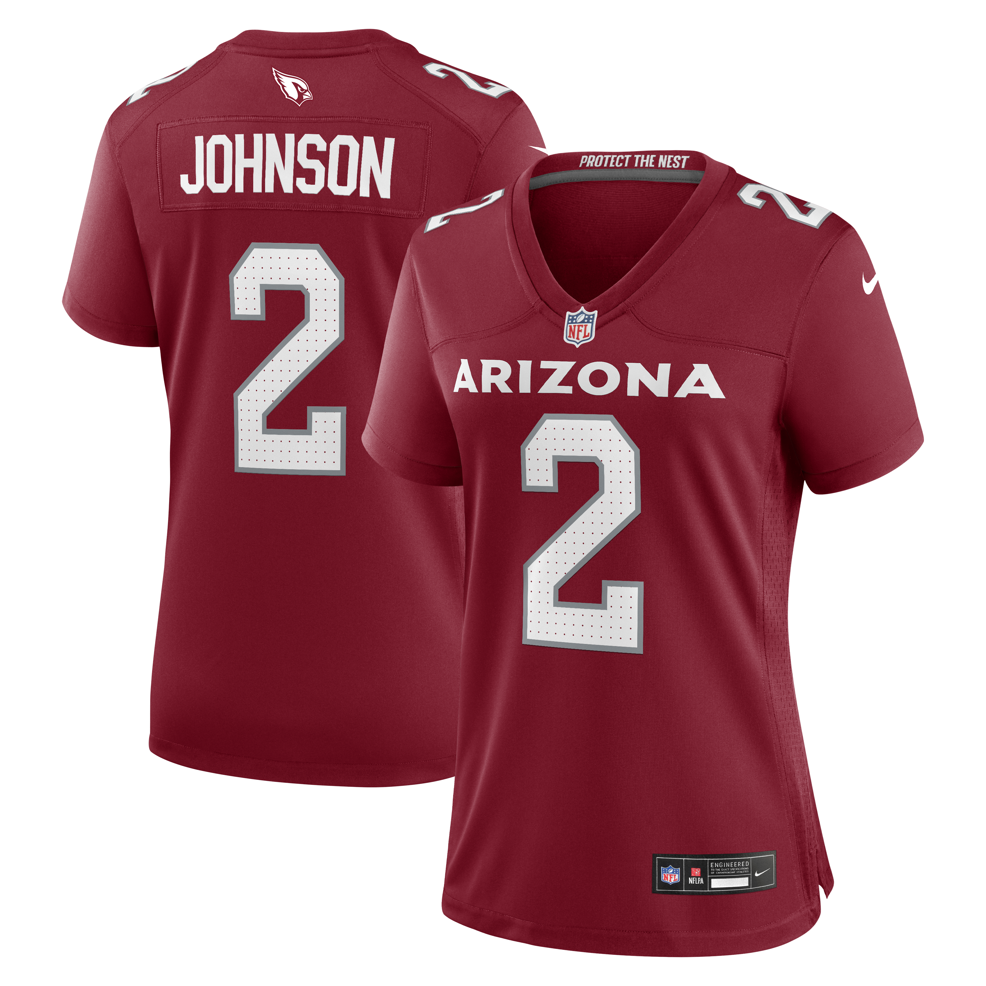 Will Johnson Arizona Cardinals Women's Team Game Jersey - Cardinal