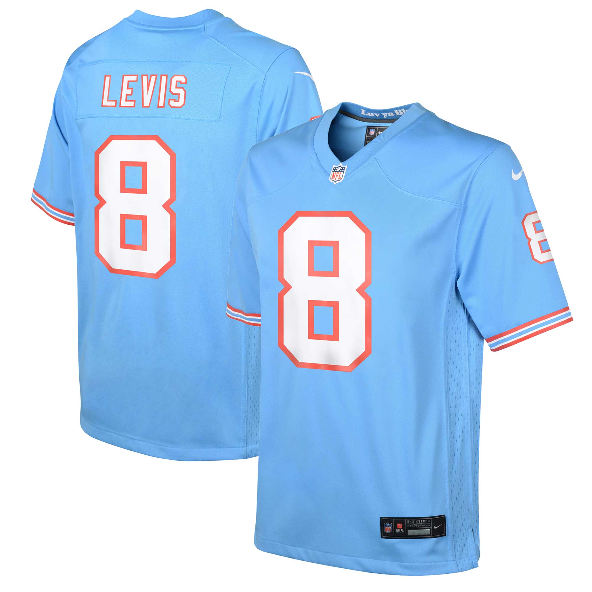 Will Levis Tennessee Titans Youth Game Jersey - Light Blue