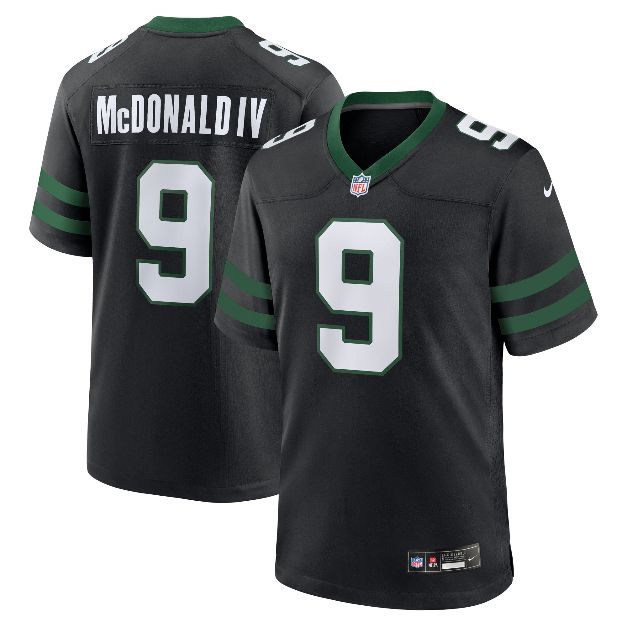 Will McDonald IV New York Jets Alternate Game Jersey - Legacy Black