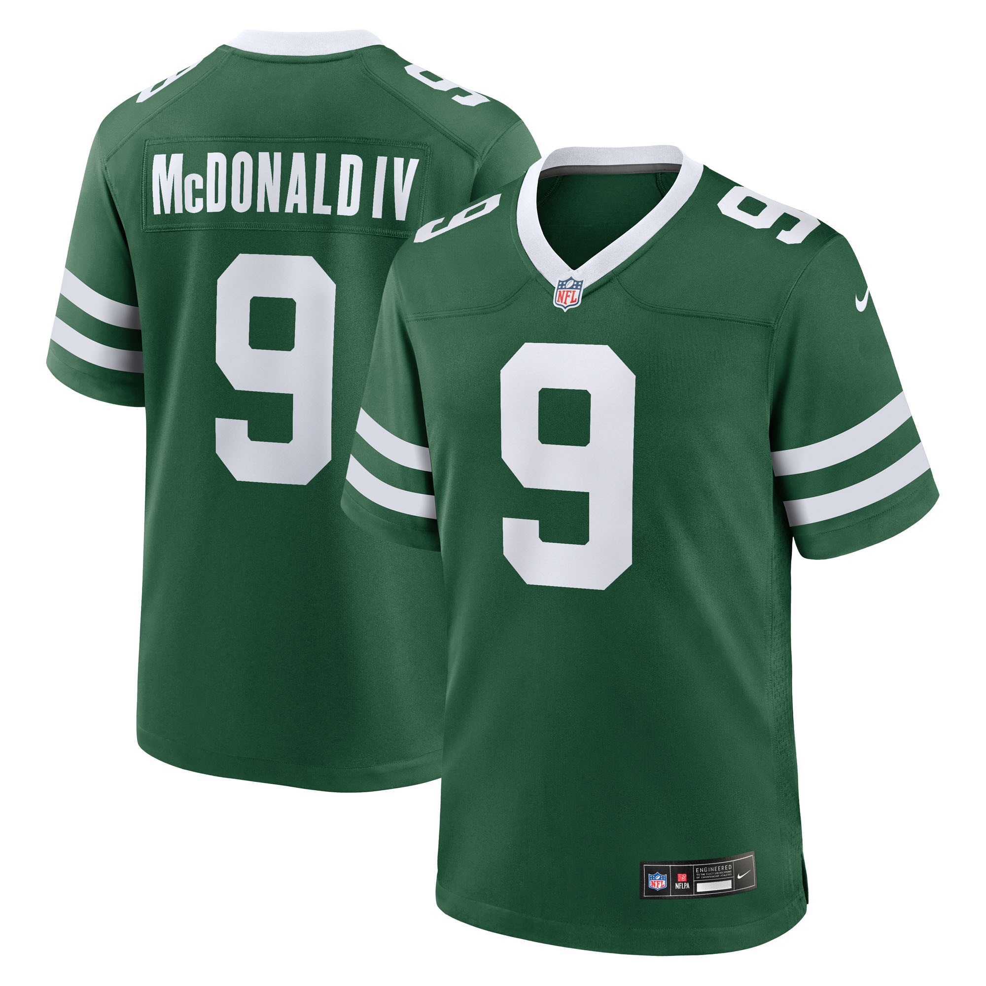Will McDonald IV New York Jets Team Game Jersey - Legacy Green