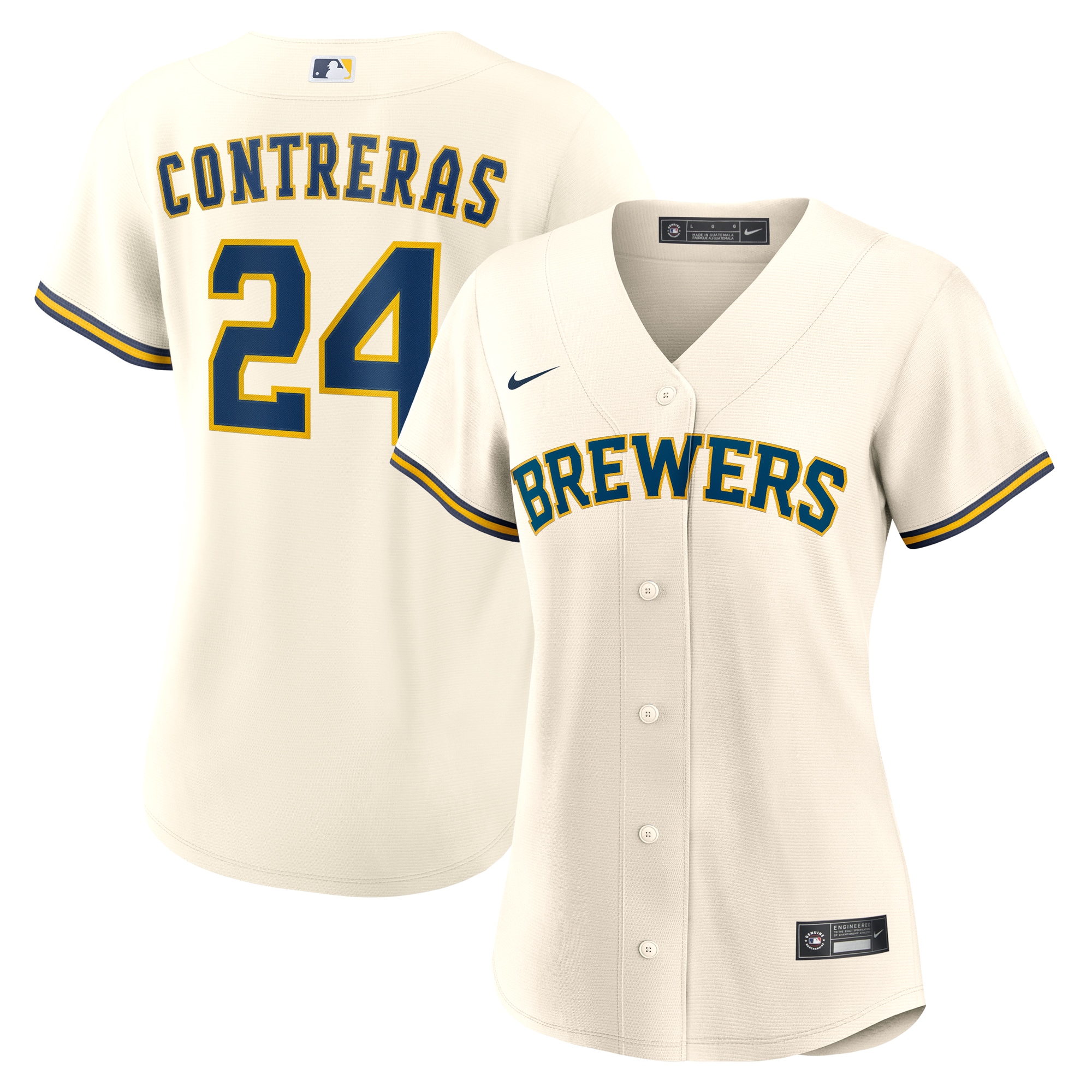 William Contreras Milwaukee Brewers Women's Home Jersey - Cream