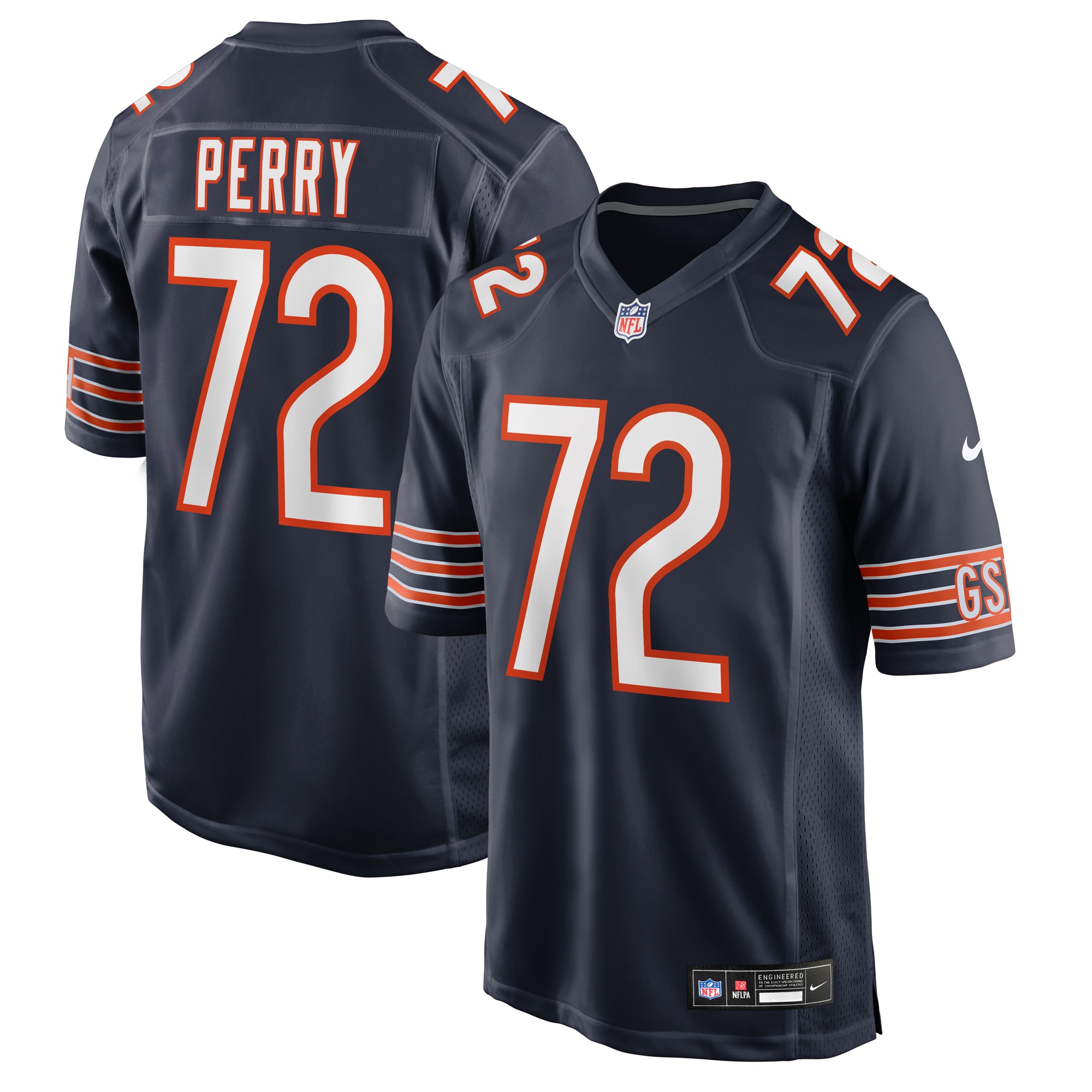 William Perry Chicago Bears Game Retired Player Jersey - Navy