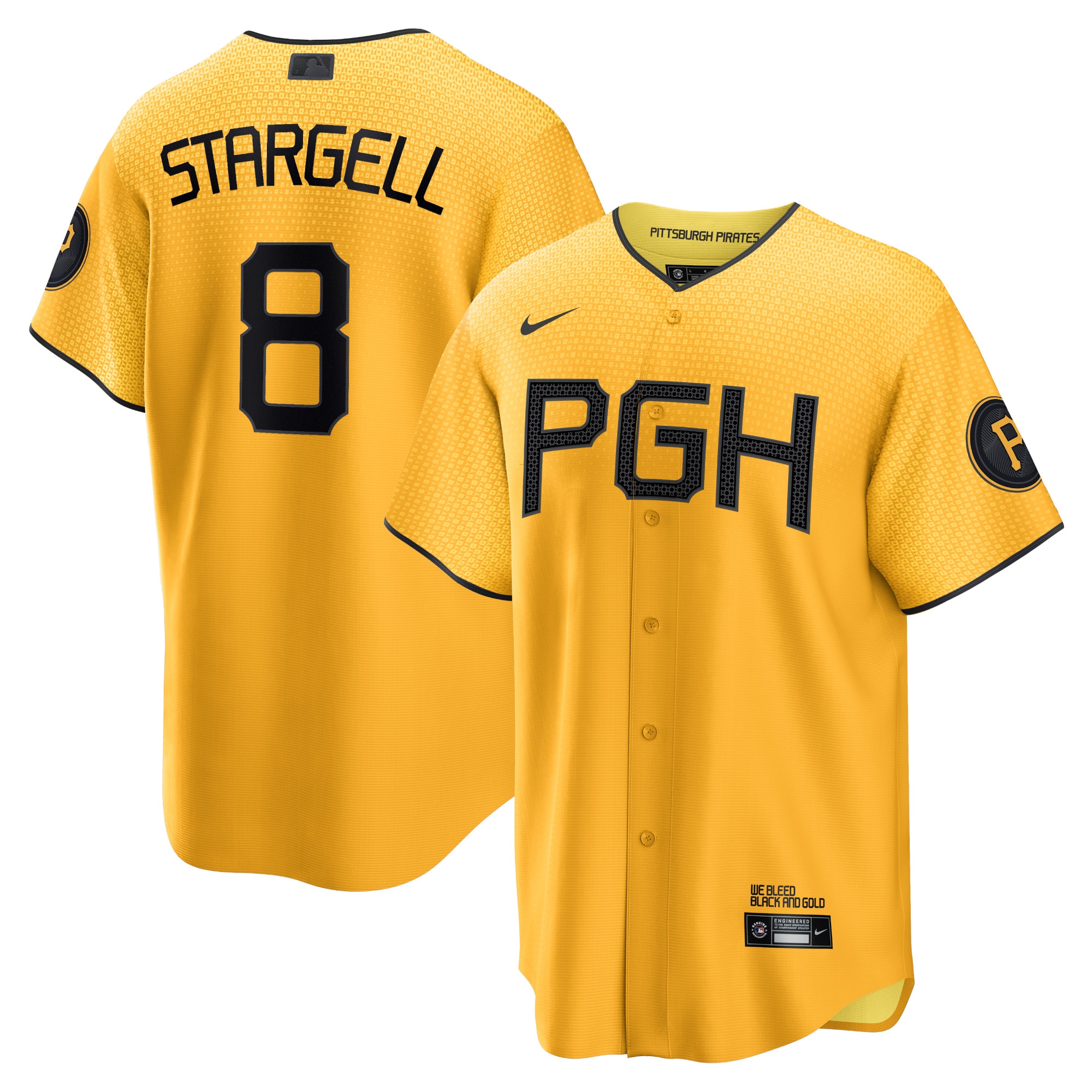 Willie Stargell Pittsburgh Pirates City Connect Player Jersey - Gold