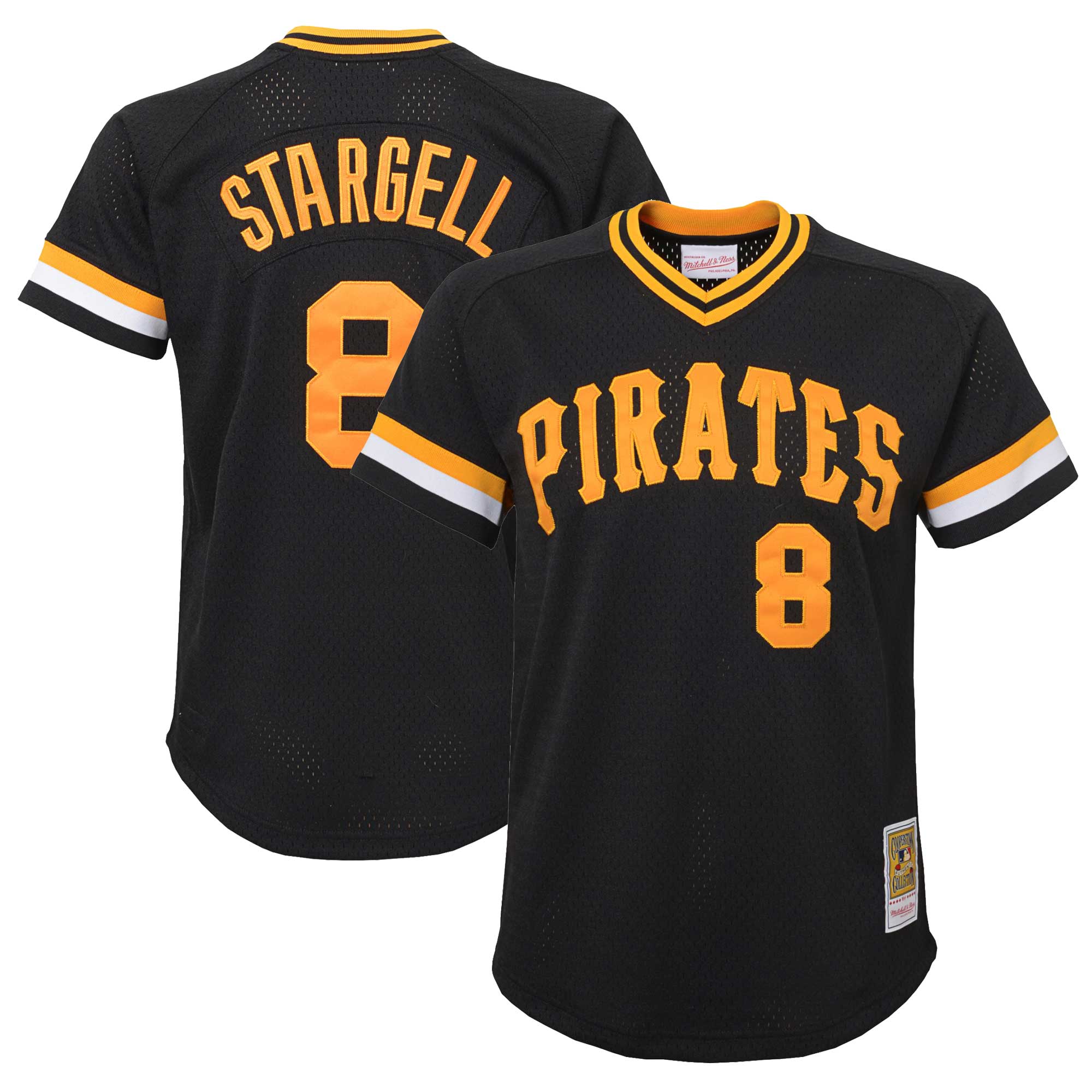 Willie Stargell Pittsburgh Pirates Youth Cooperstown Collection Mesh Batting Practice Jersey - Black