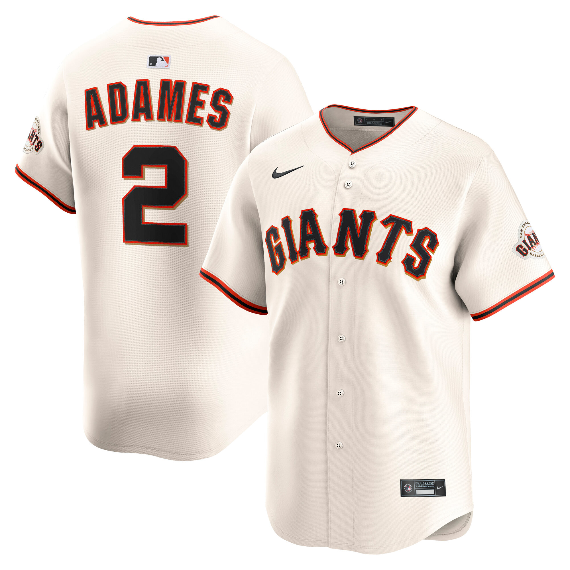 Willy Adames San Francisco Giants Home Limited Player Jersey - Cream