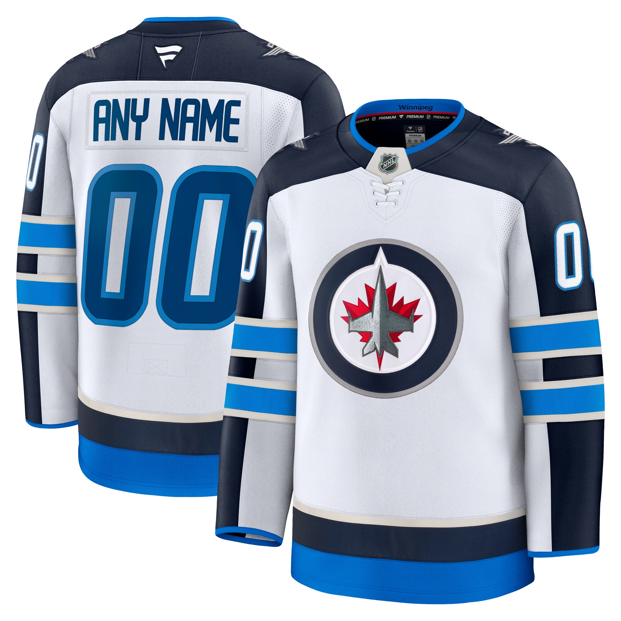 Winnipeg Jets Custom Jersey - Fanatics Winnipeg Jets Custom White